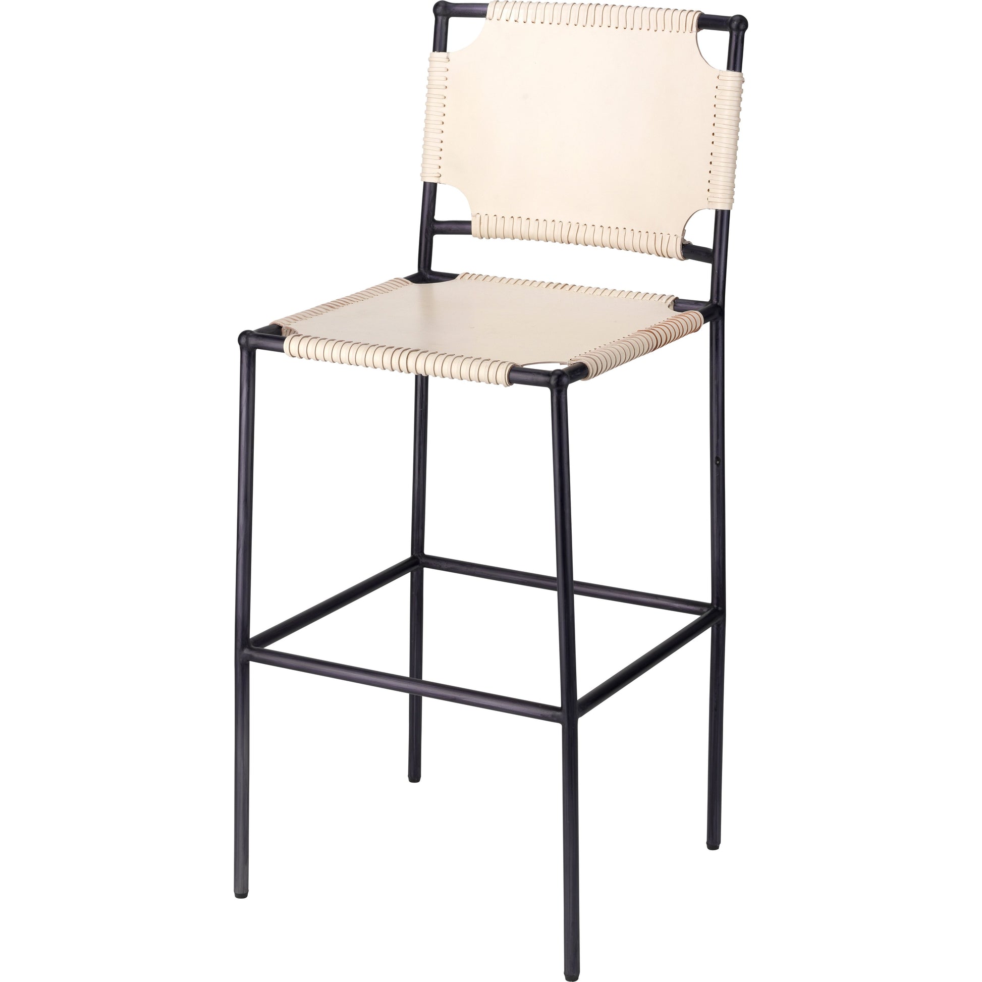 Asher Leather Bar Stool by Jamie Young