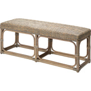 Avery Rattan Bench, Grey by Jamie Young