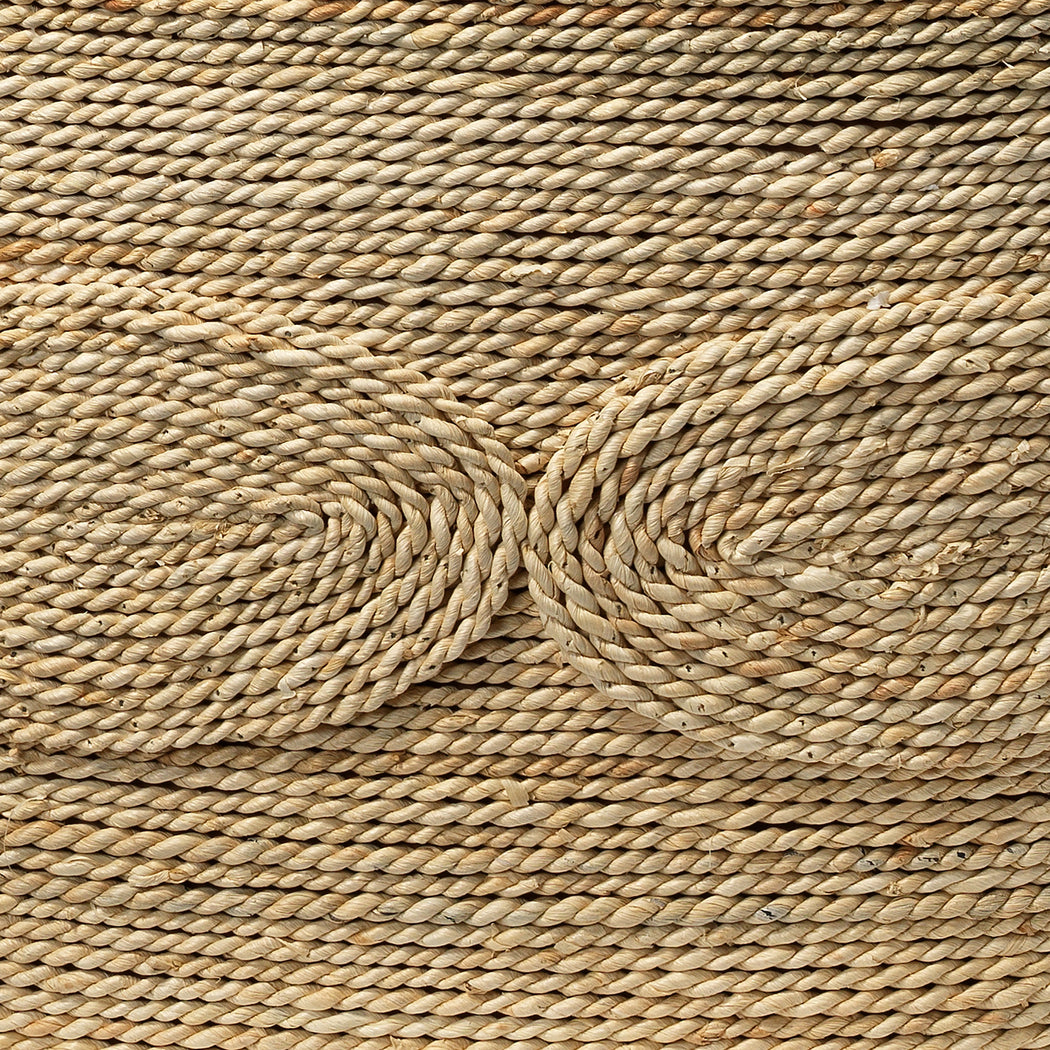 Barbados Oval Corn-Straw Coffee Table by Jamie Young