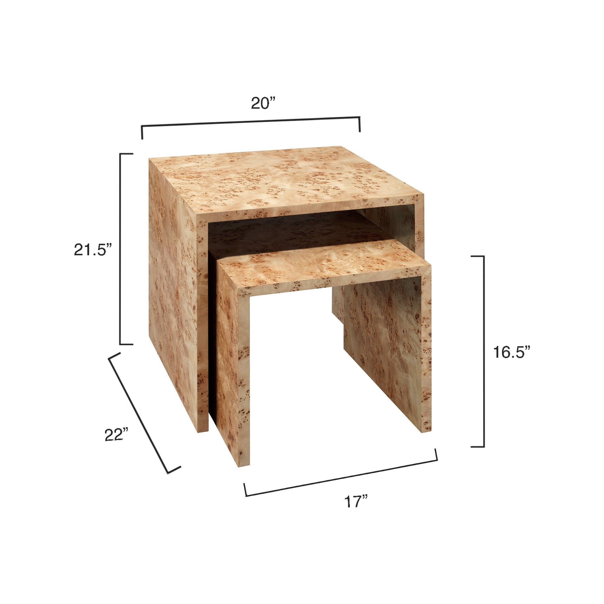 Bedford Wood Set of 2 Nesting Tables by Jamie Young