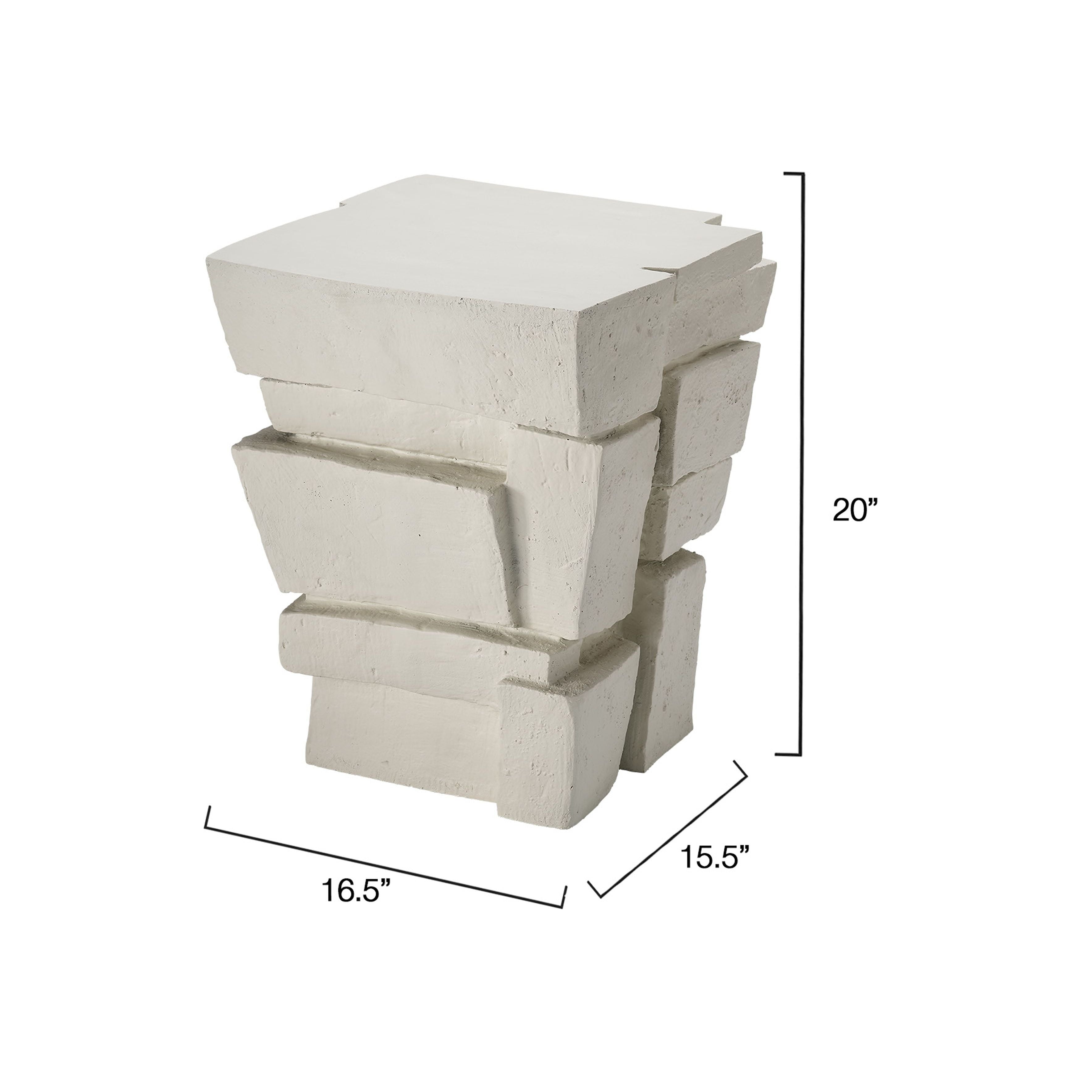 Brick Fiber Glass Indoor/Outdoor Side Table by Jamie Young