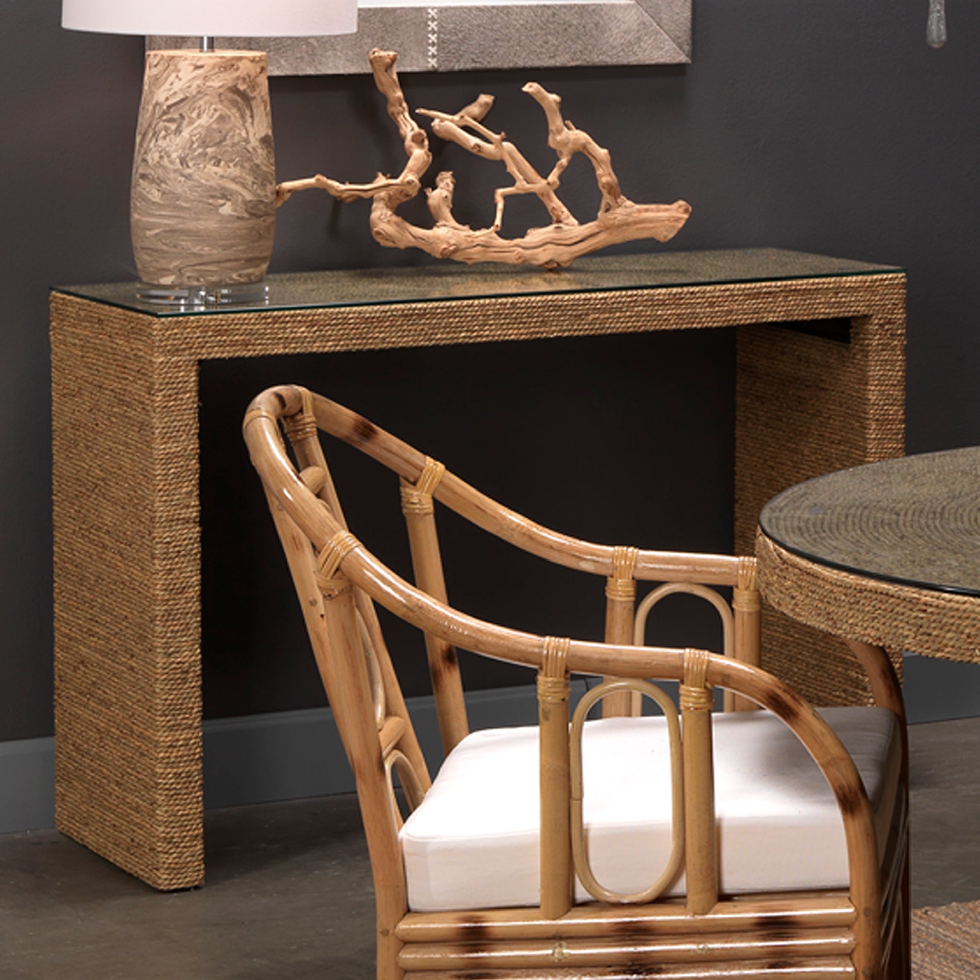 Captain Seagrass Console Table by Jamie Young