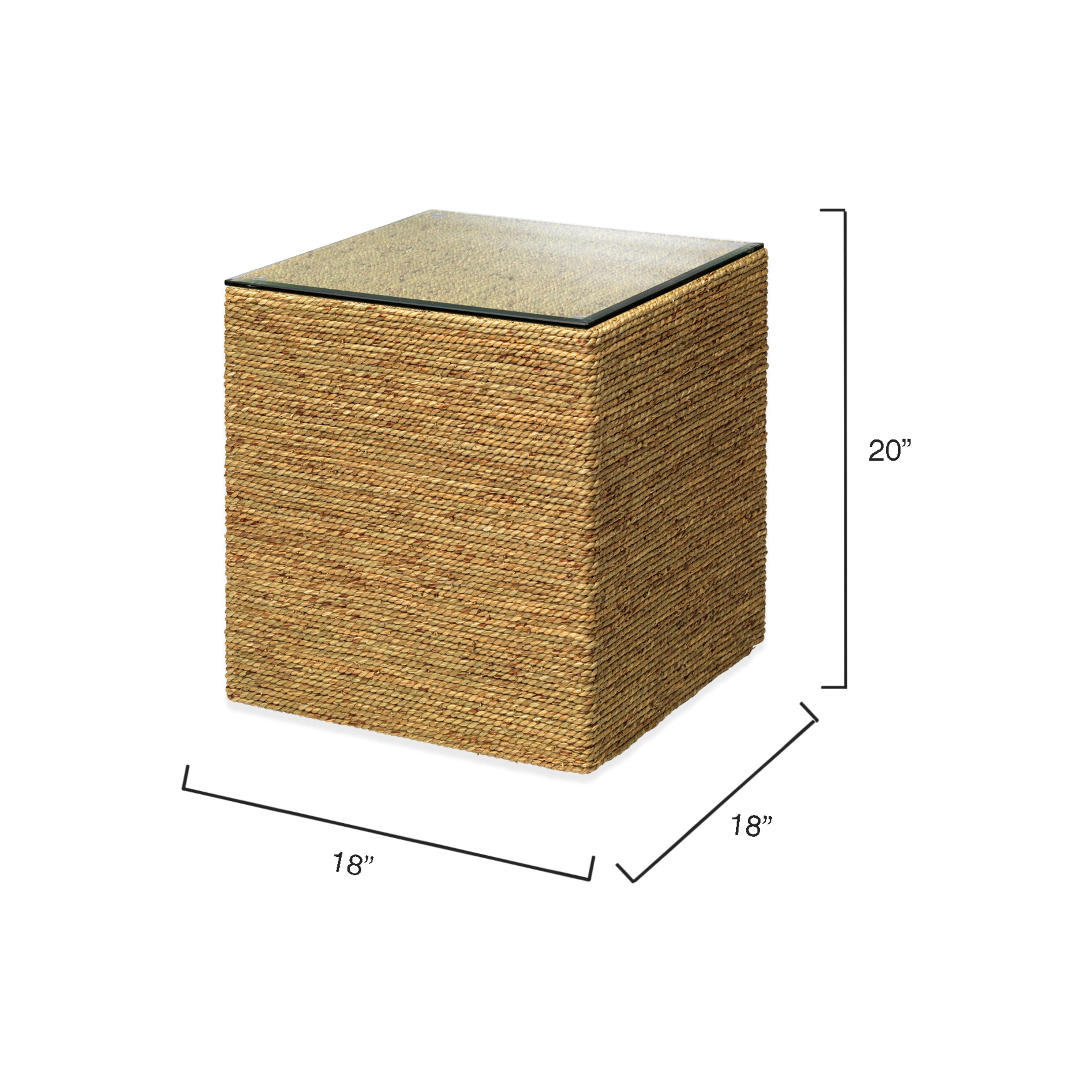 Captain Seagrass Square Side Table by Jamie Young