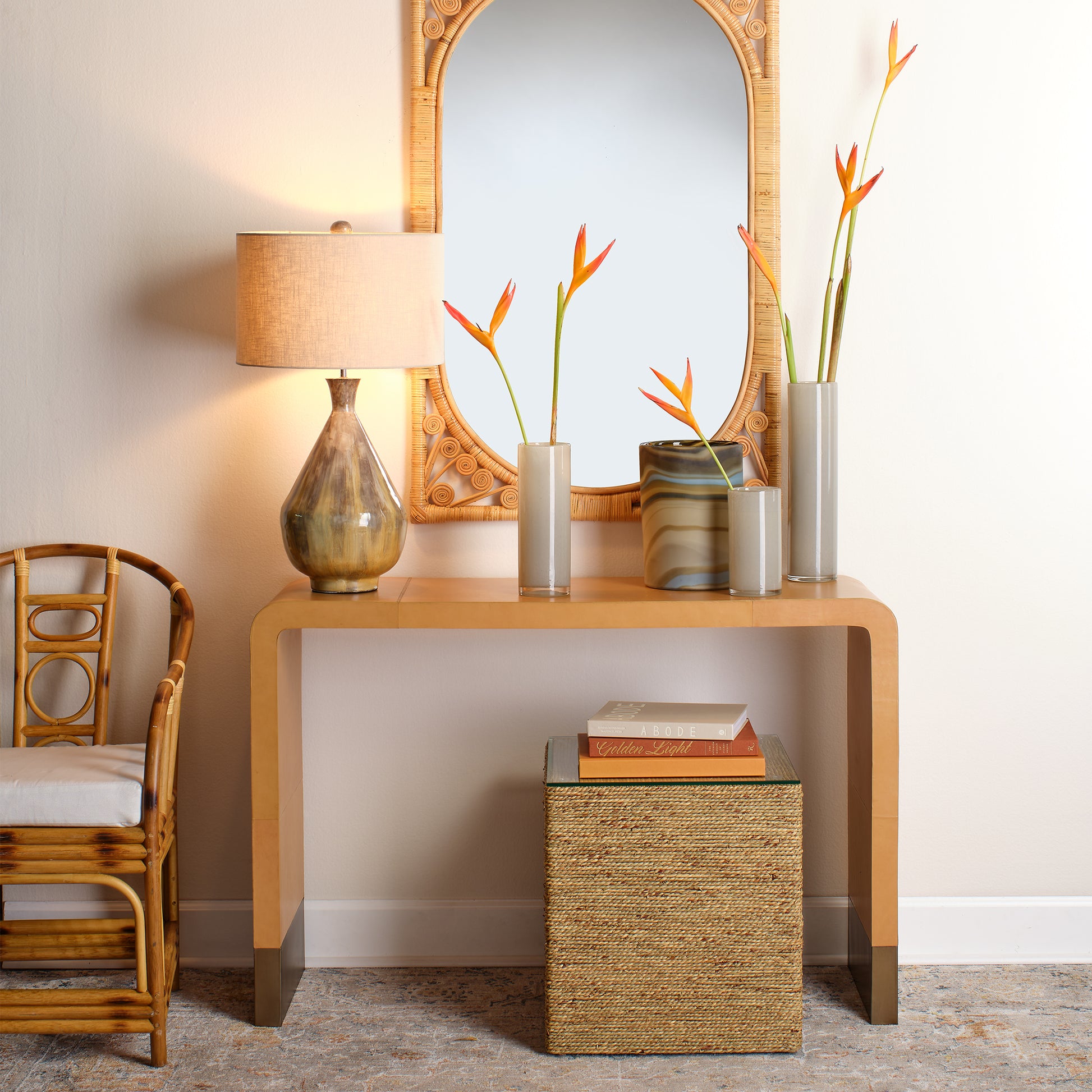 Captain Seagrass Square Side Table by Jamie Young