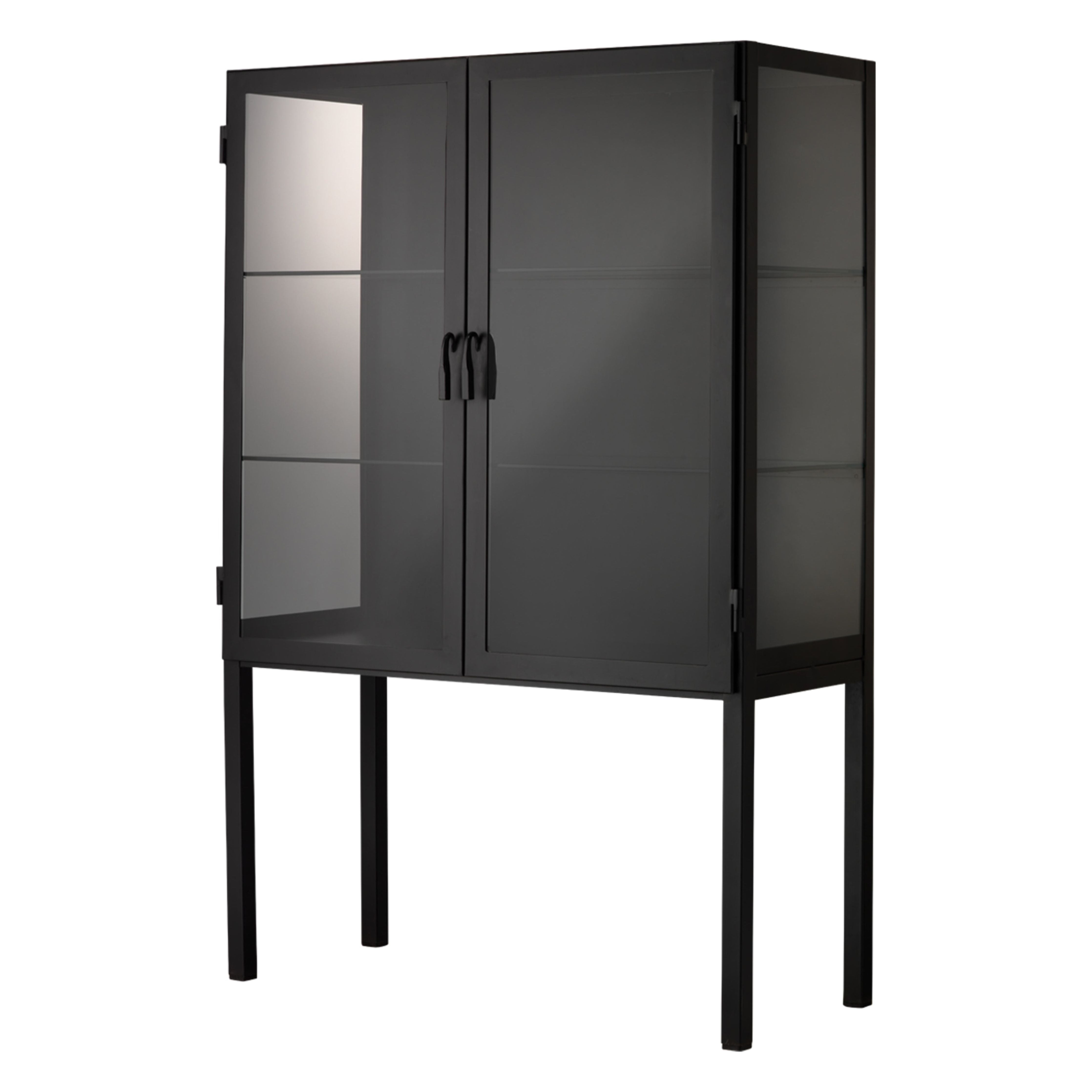 Chauncey Wide Curio Bar Iron Cabinet by Jamie Young