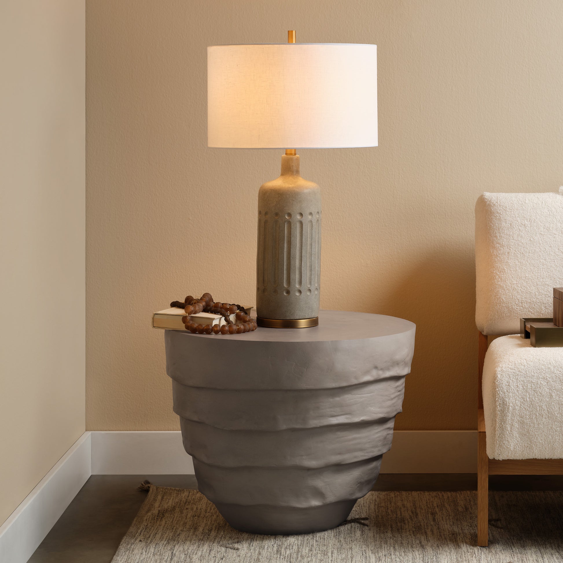 Concentric Fiber Glass Indoor/Outdoor Side Table by Jamie Young