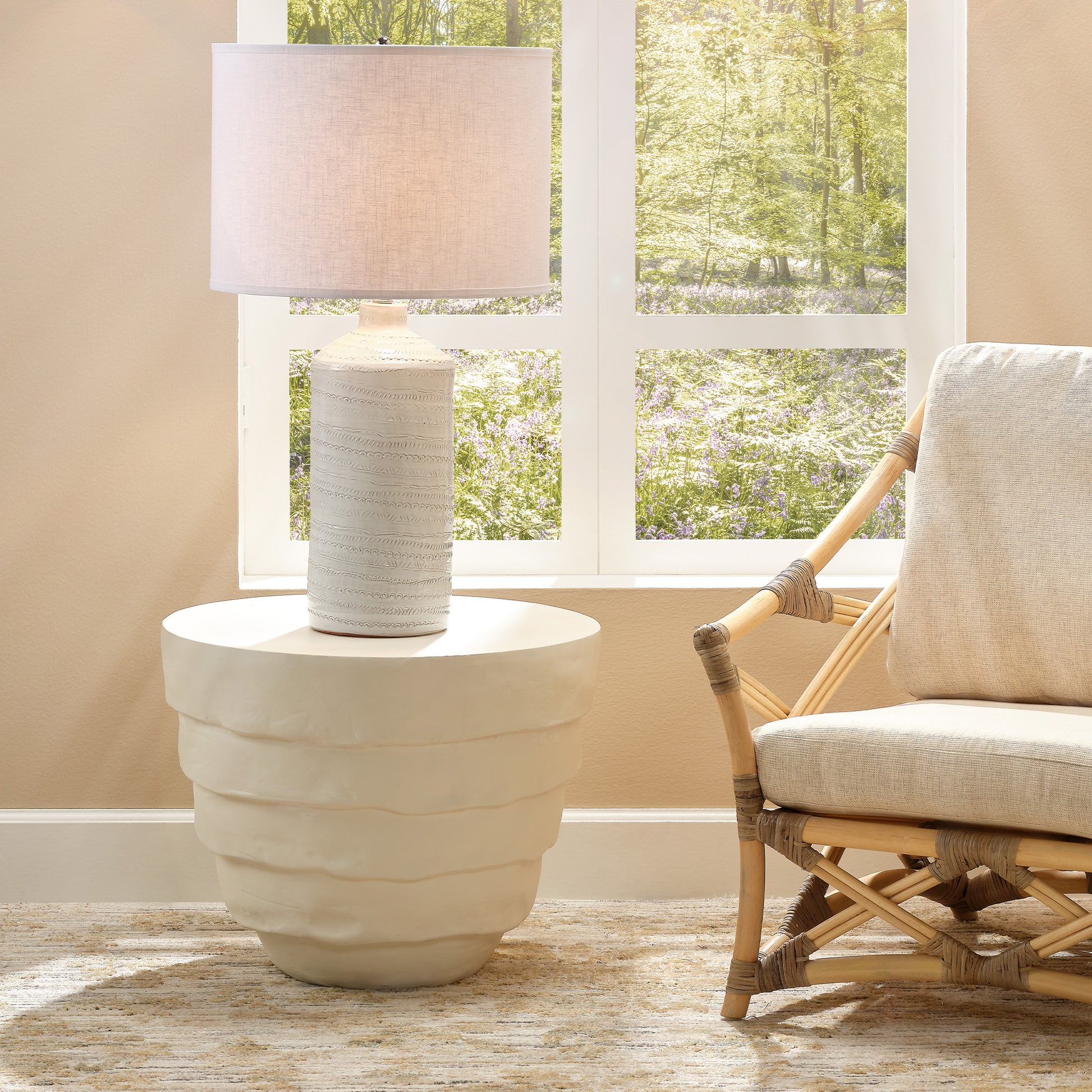 Concentric Fiber Glass Indoor/Outdoor Side Table by Jamie Young