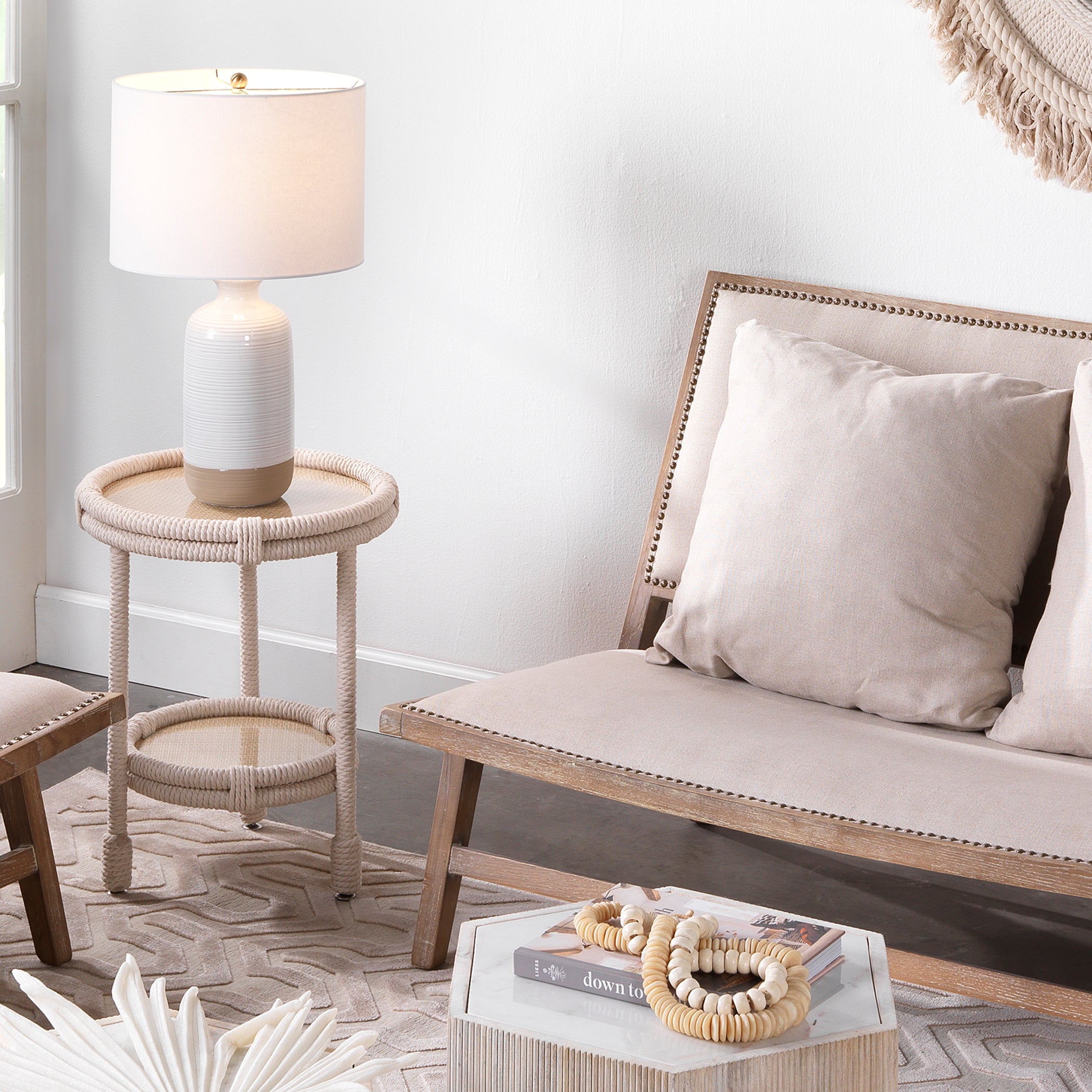 Delta Cotton Rope Side Table by Jamie Young