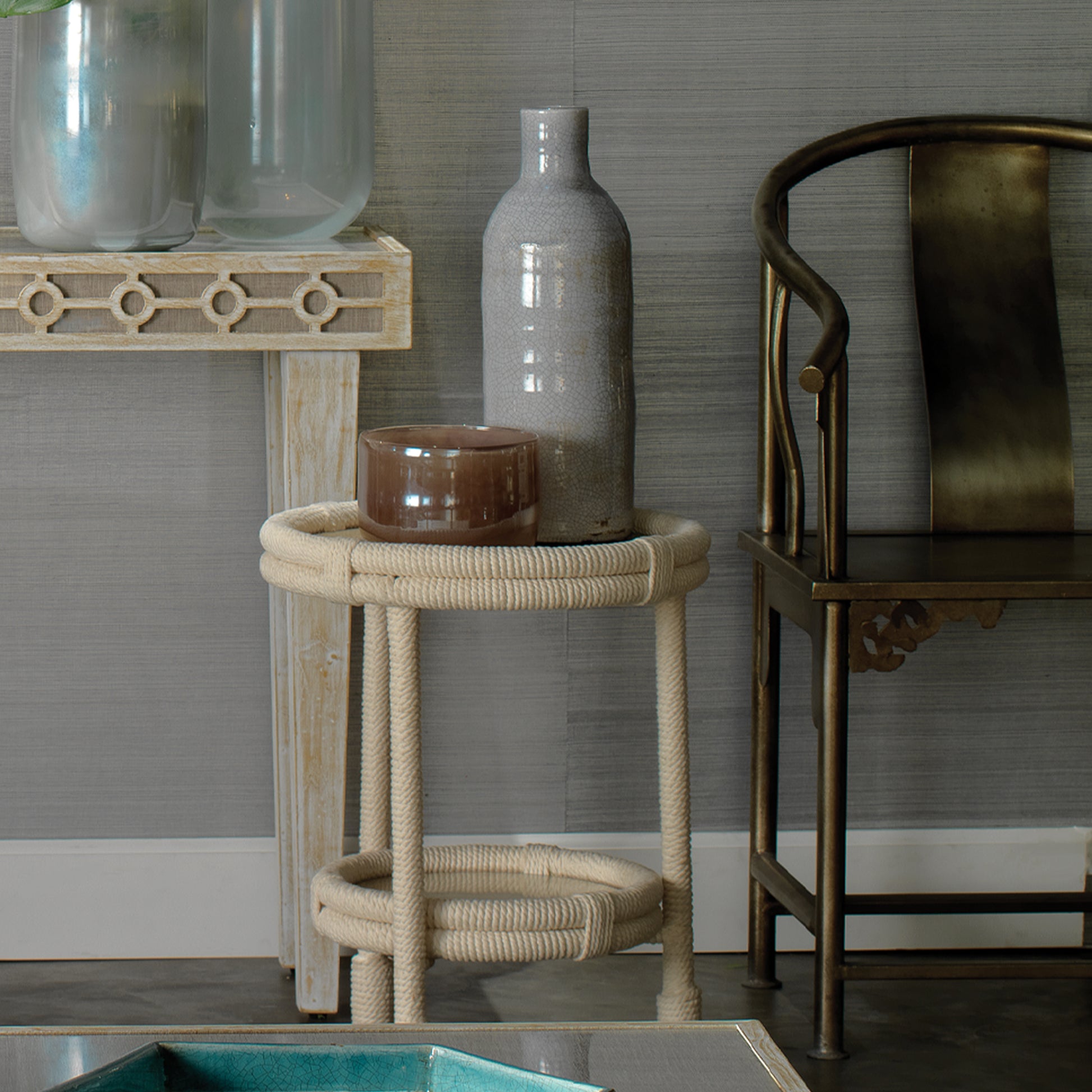 Delta Cotton Rope Side Table by Jamie Young