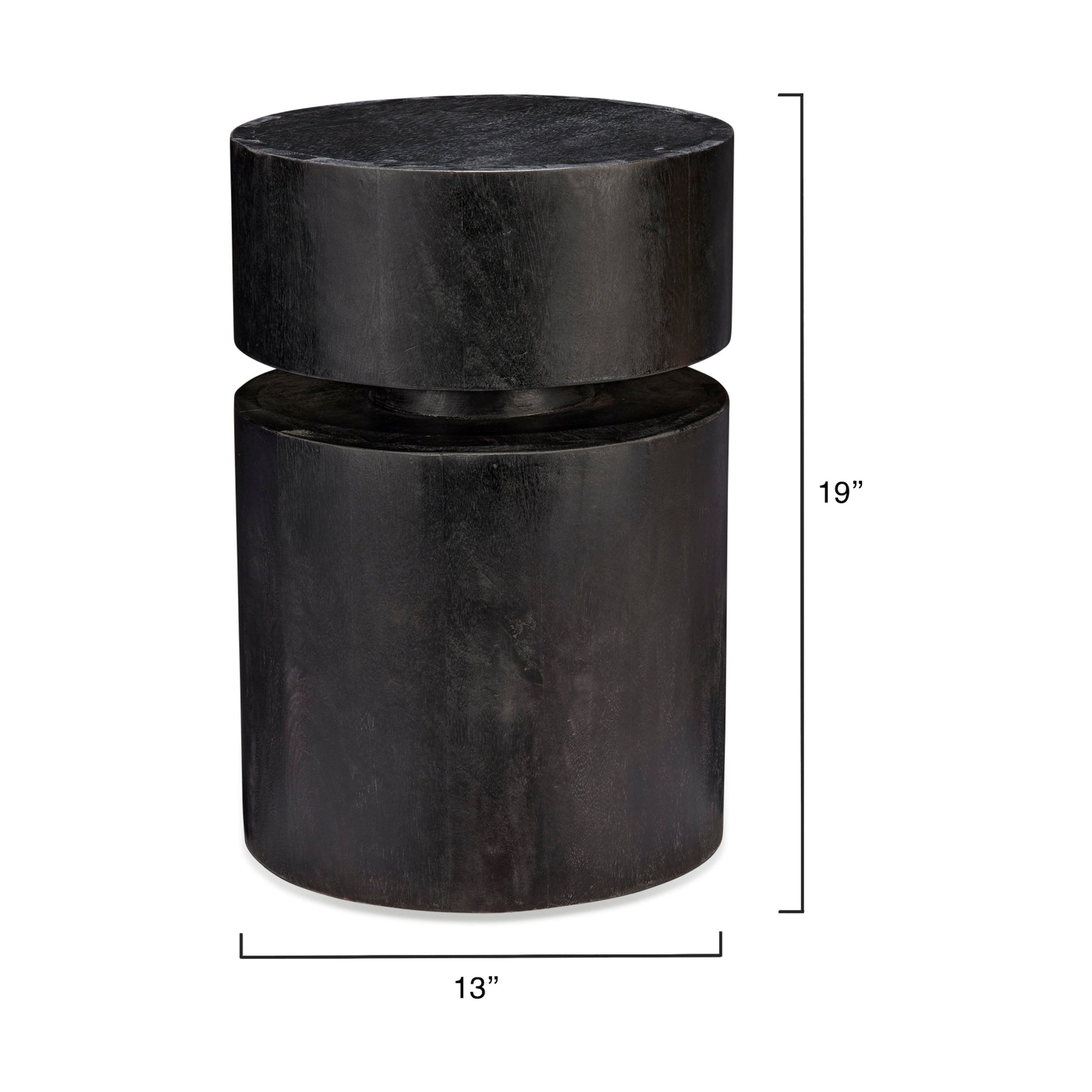 Dylan Wood Round Side Table by Jamie Young