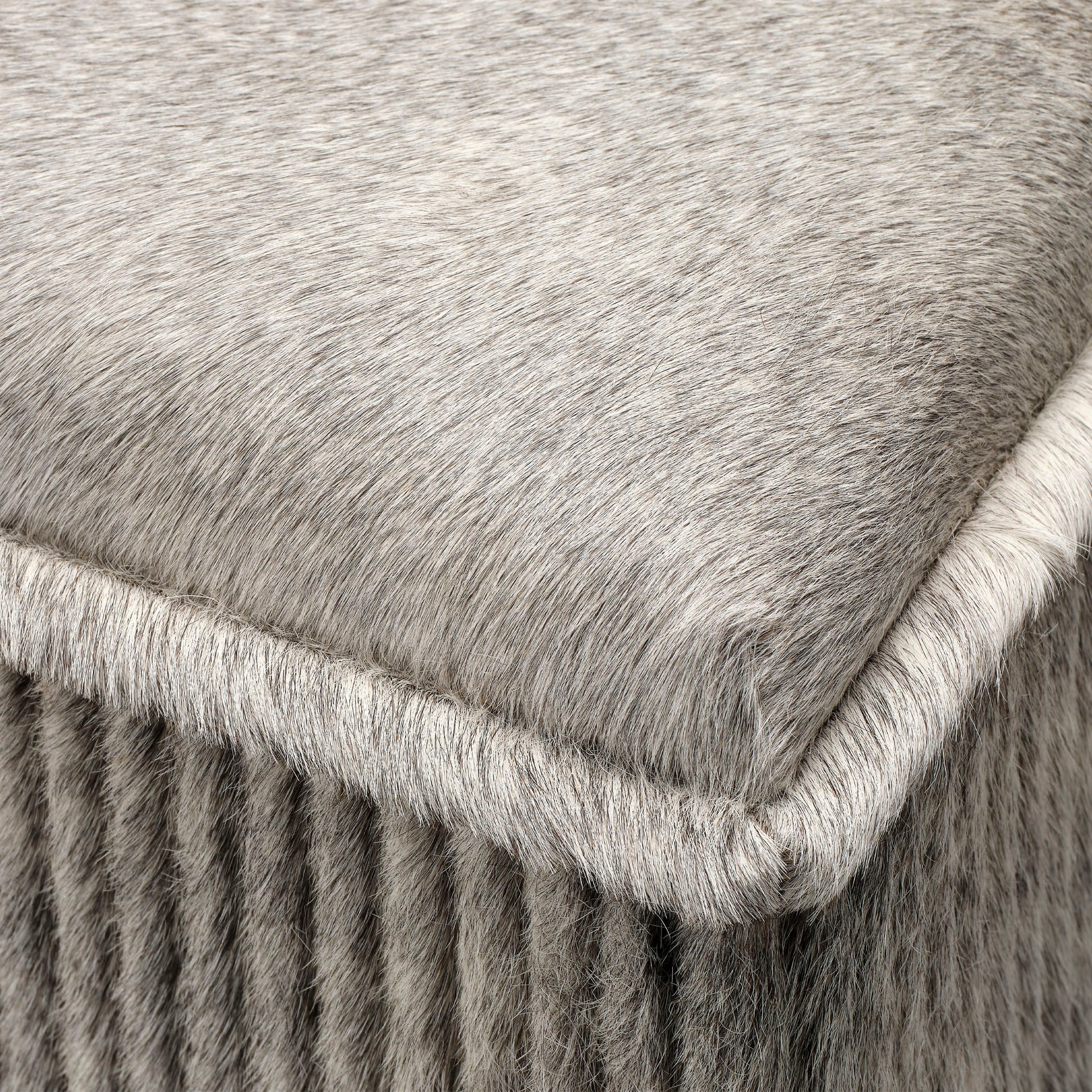 Easton Hide Ottoman by Jamie Young