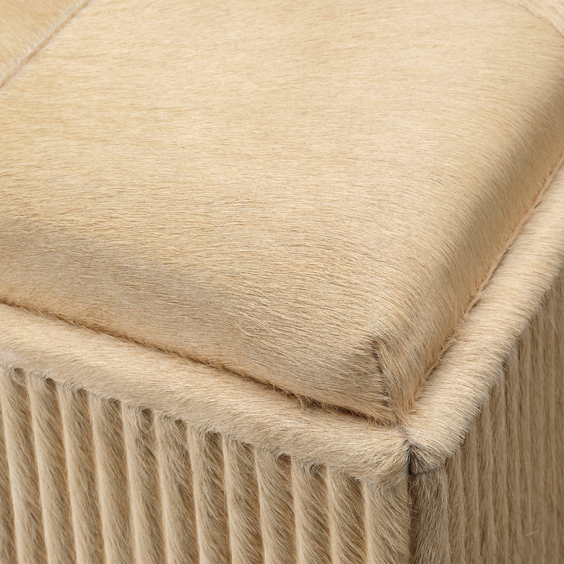 Easton Hide Ottoman by Jamie Young