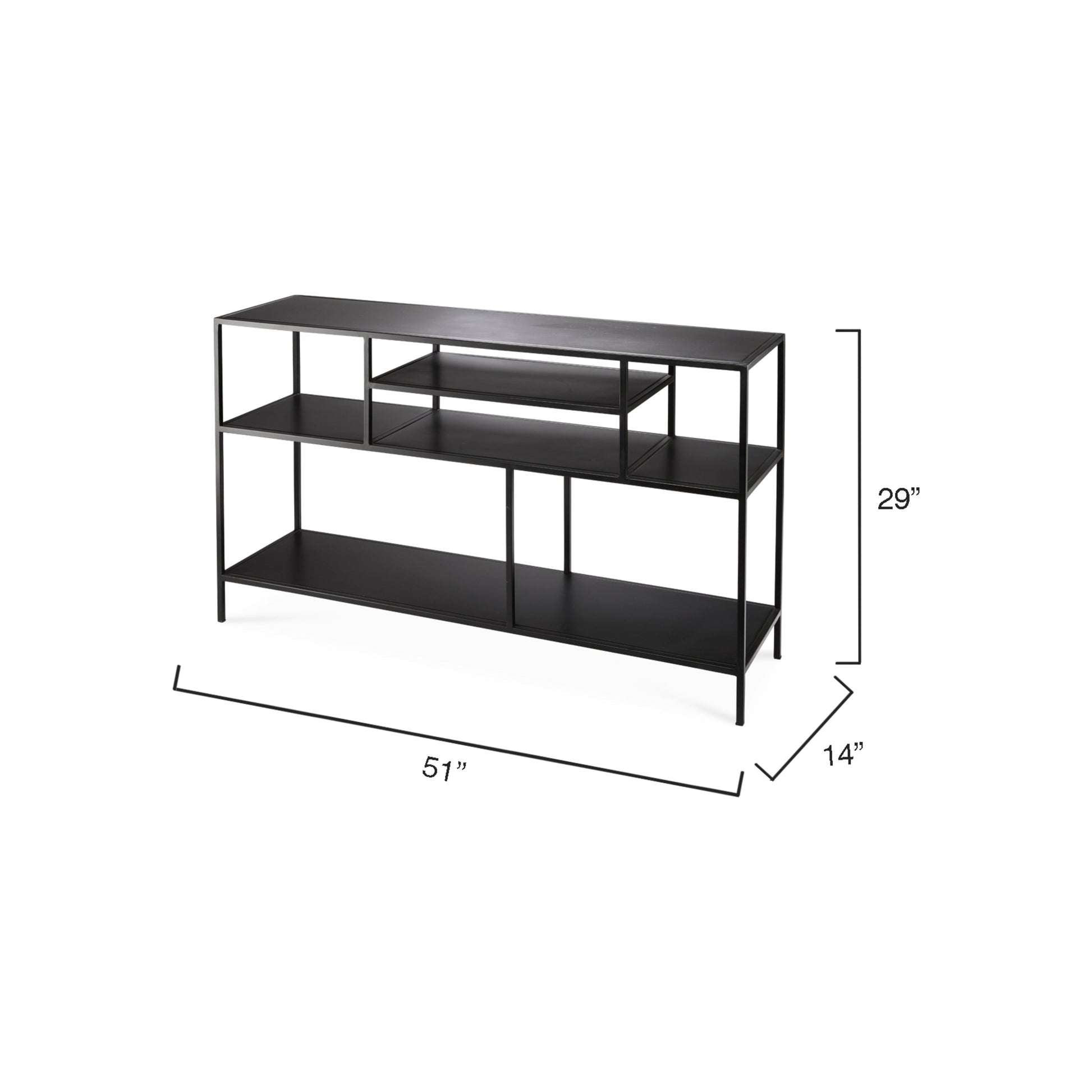 Element Shelved Console Iron Table by Jamie Young