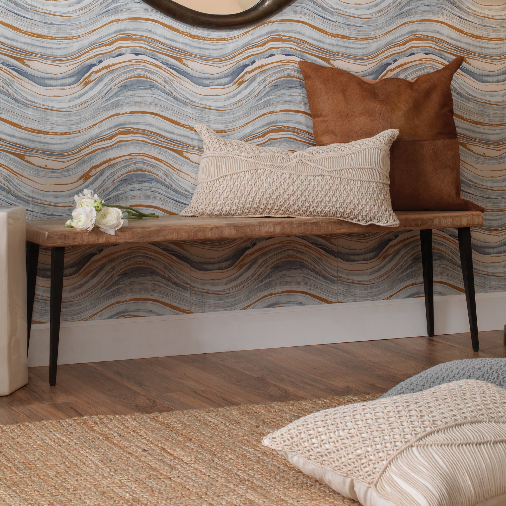 Farmhouse Wood Bench, Natural by Jamie Young
