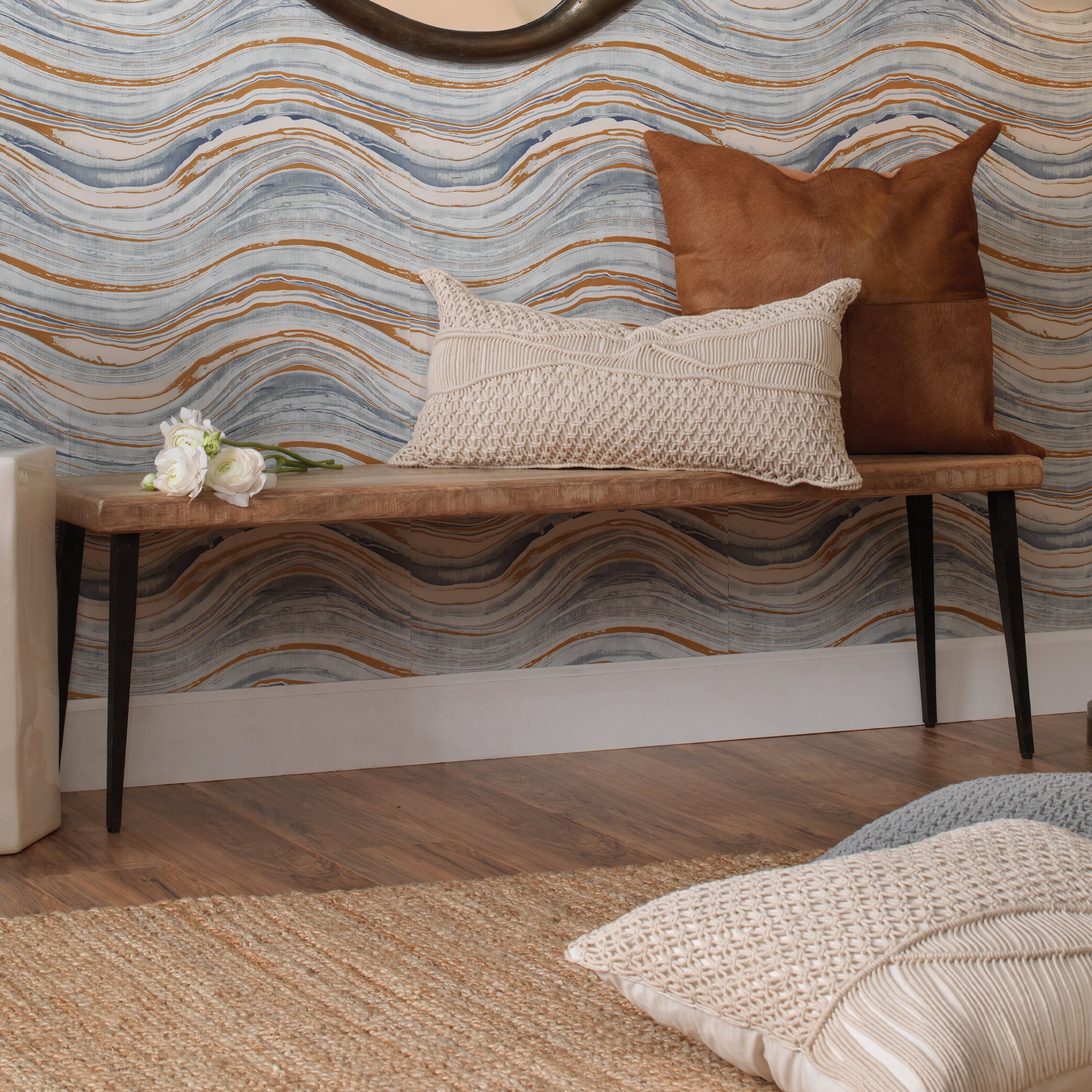 Farmhouse Wood Bench, Natural by Jamie Young
