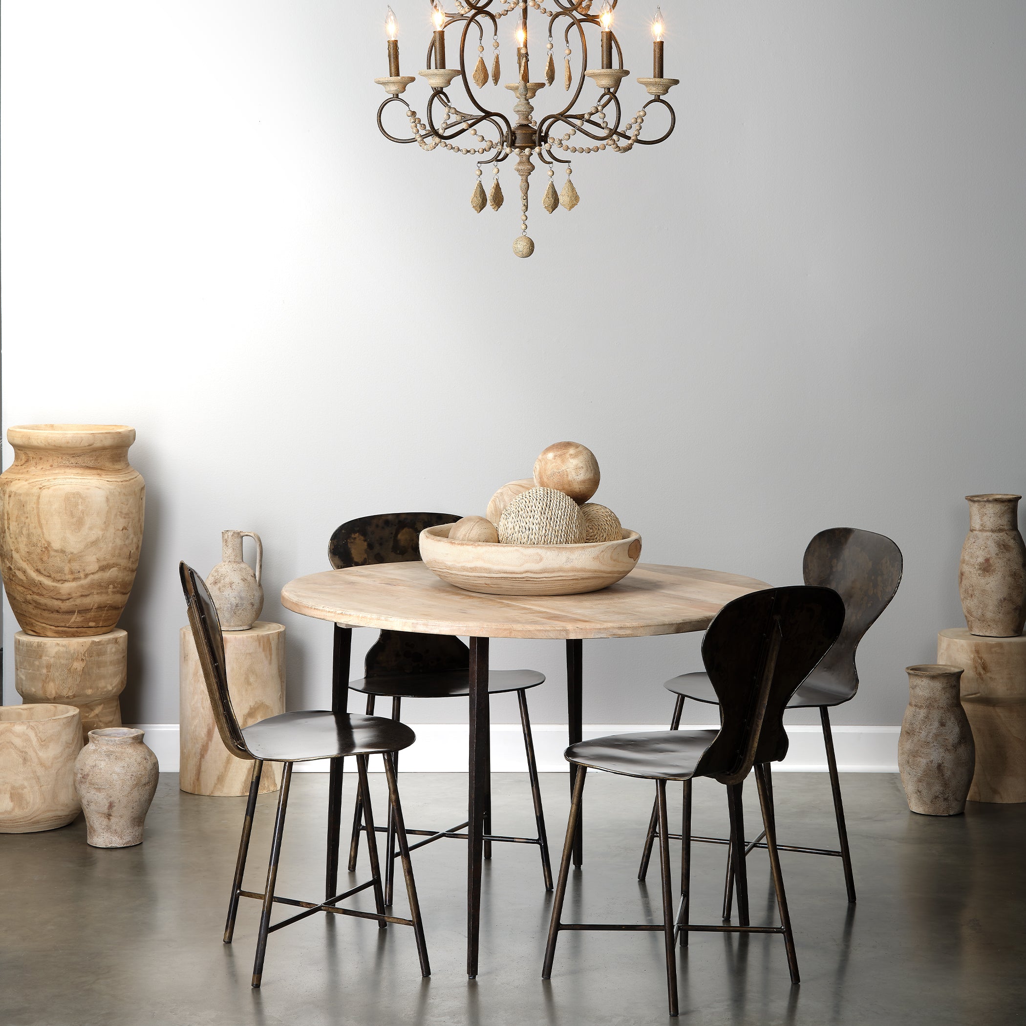 Farmhouse Wood Bistro Table, Natural