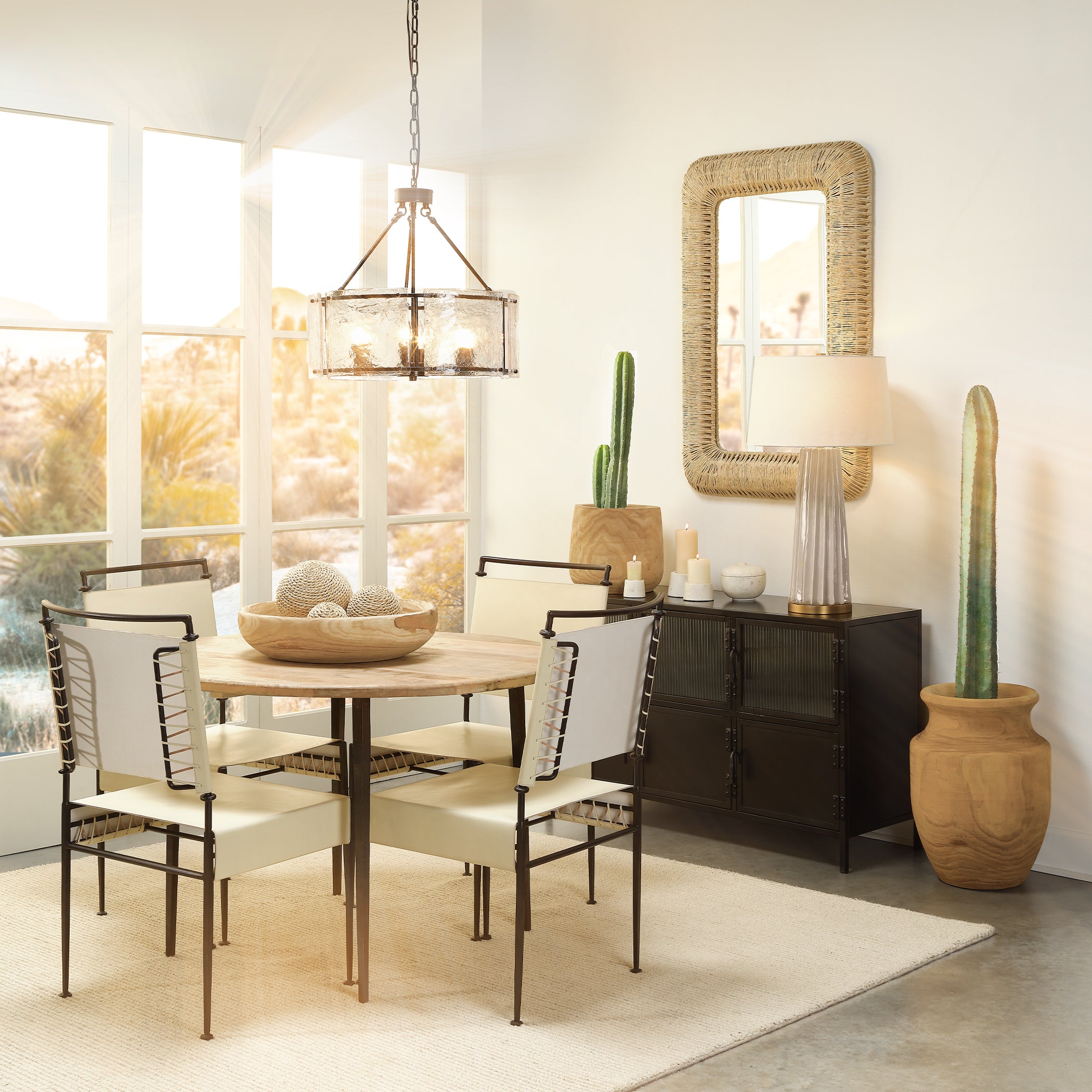 Farmhouse Wood Bistro Table, Natural