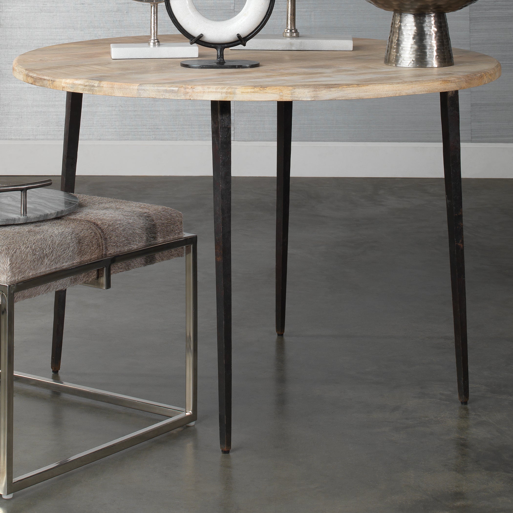 Farmhouse Wood Bistro Table, Natural