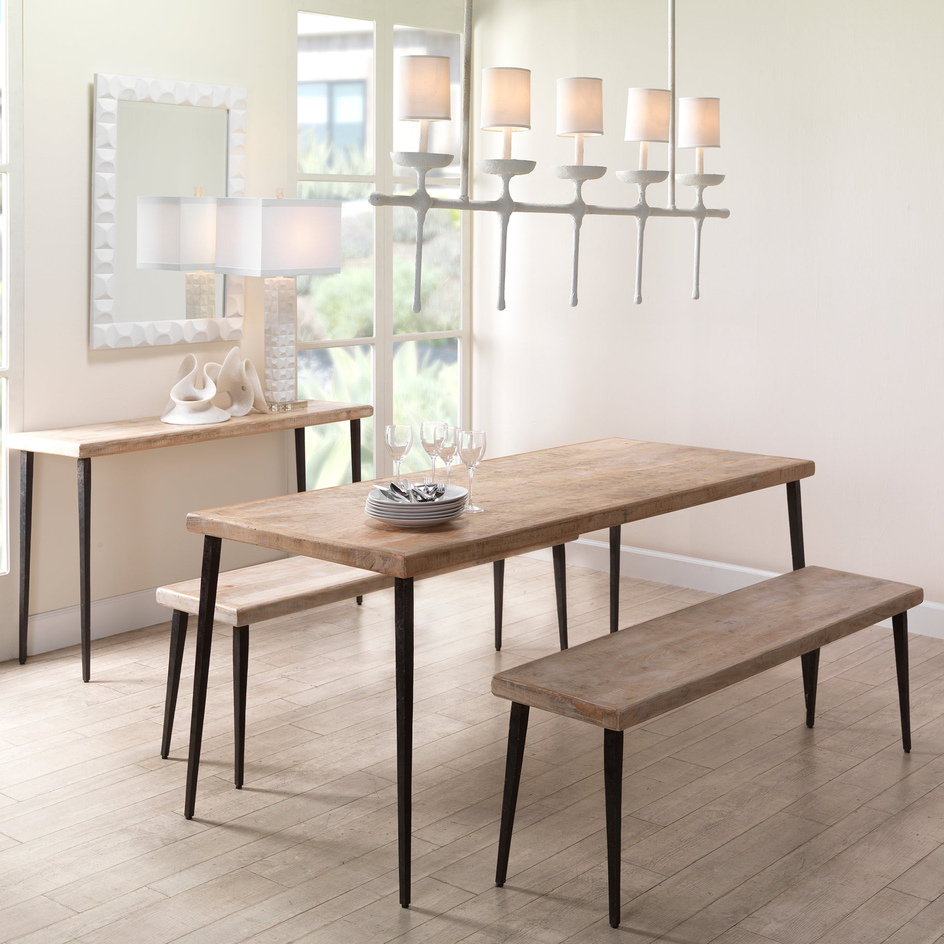 Farmhouse Wood Console Table, Natural by Jamie Young