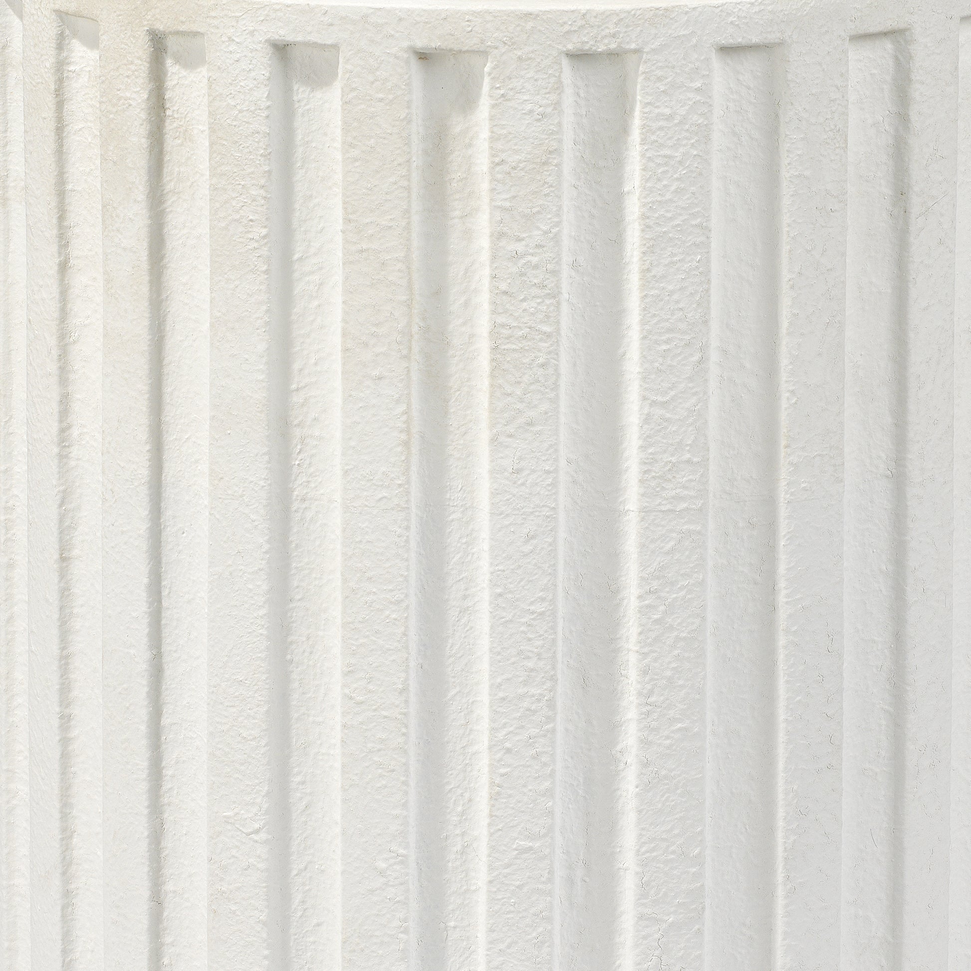Flutted Cement Side Table, White by Jamie Young