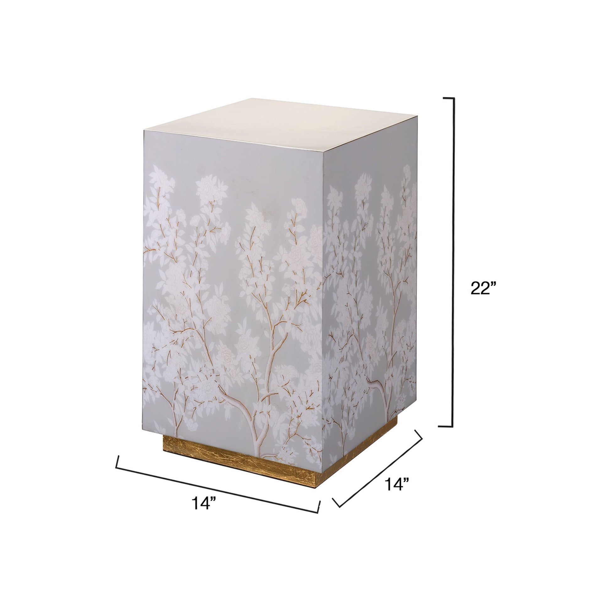 Garland Floral Accent Side Table, Dove by Jamie Young