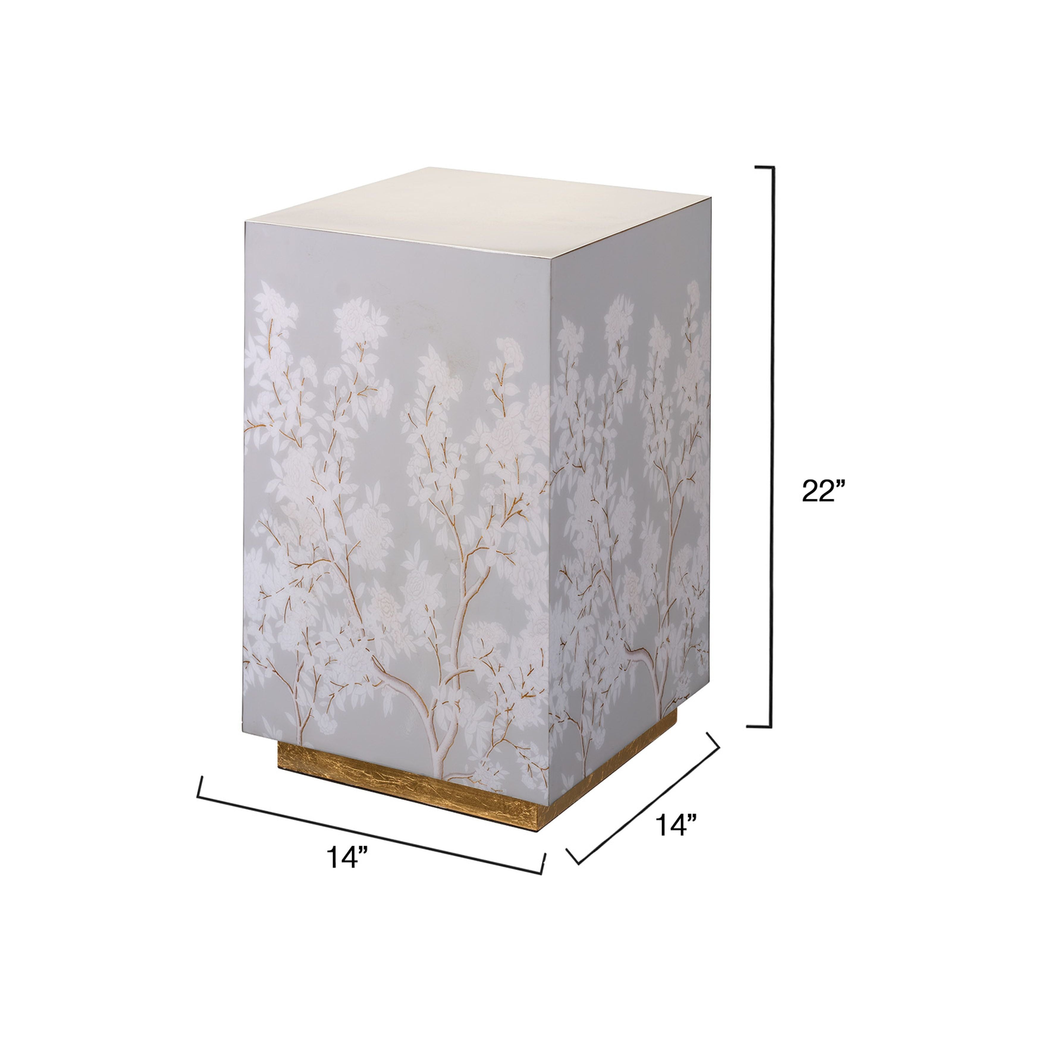Garland Floral Accent Side Table, Dove by Jamie Young