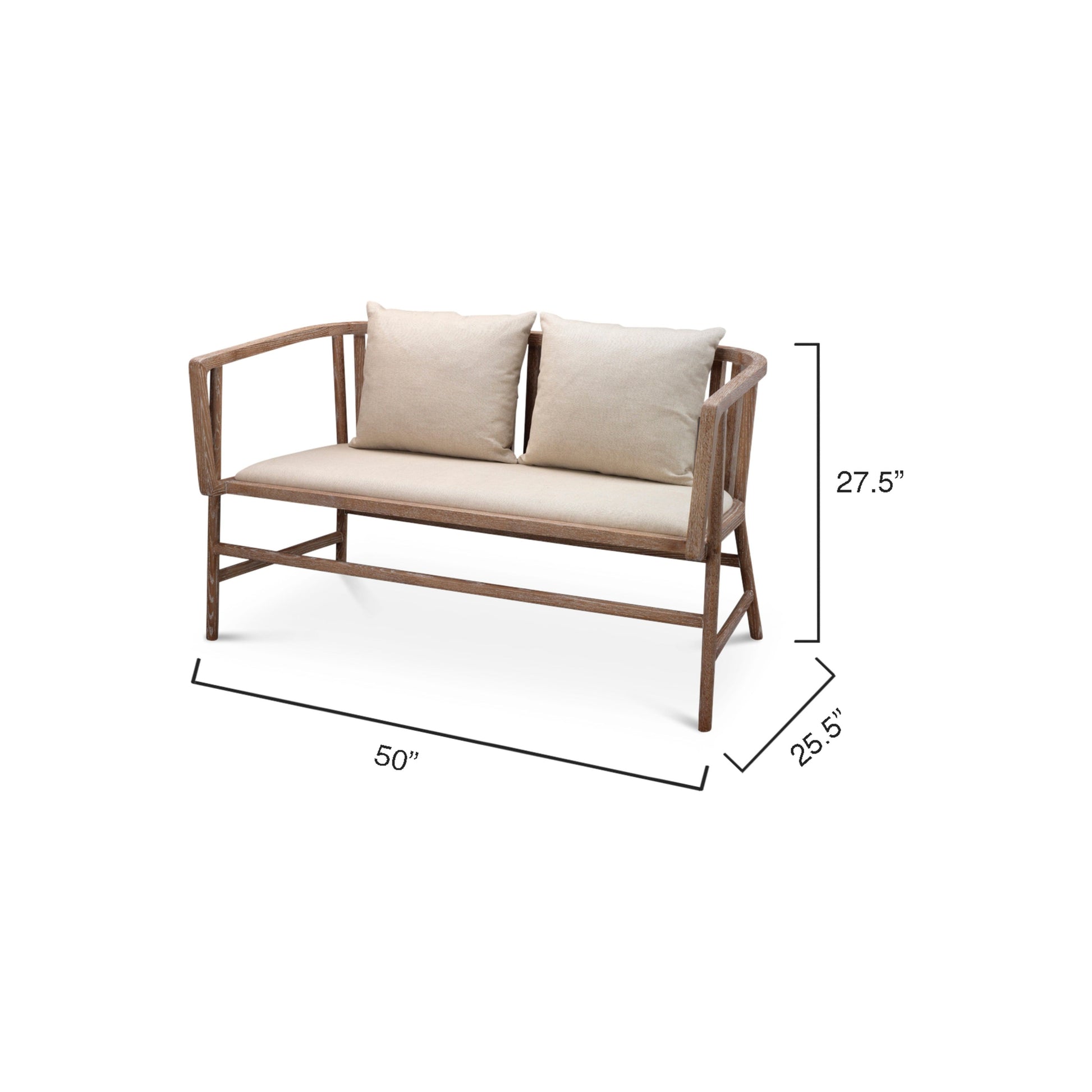 Grayson Wood Settee by Jamie Young