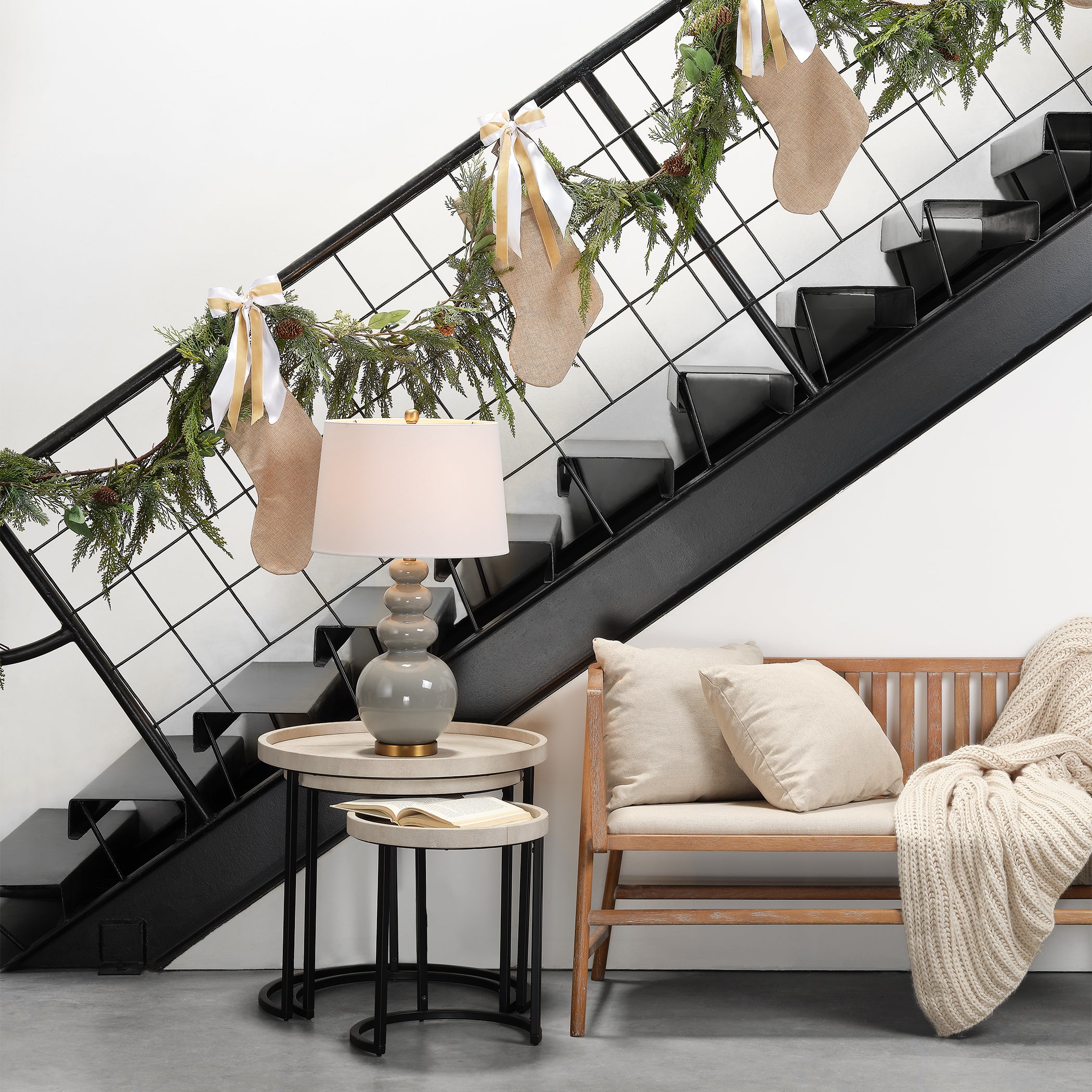 Grayson Wood Settee by Jamie Young