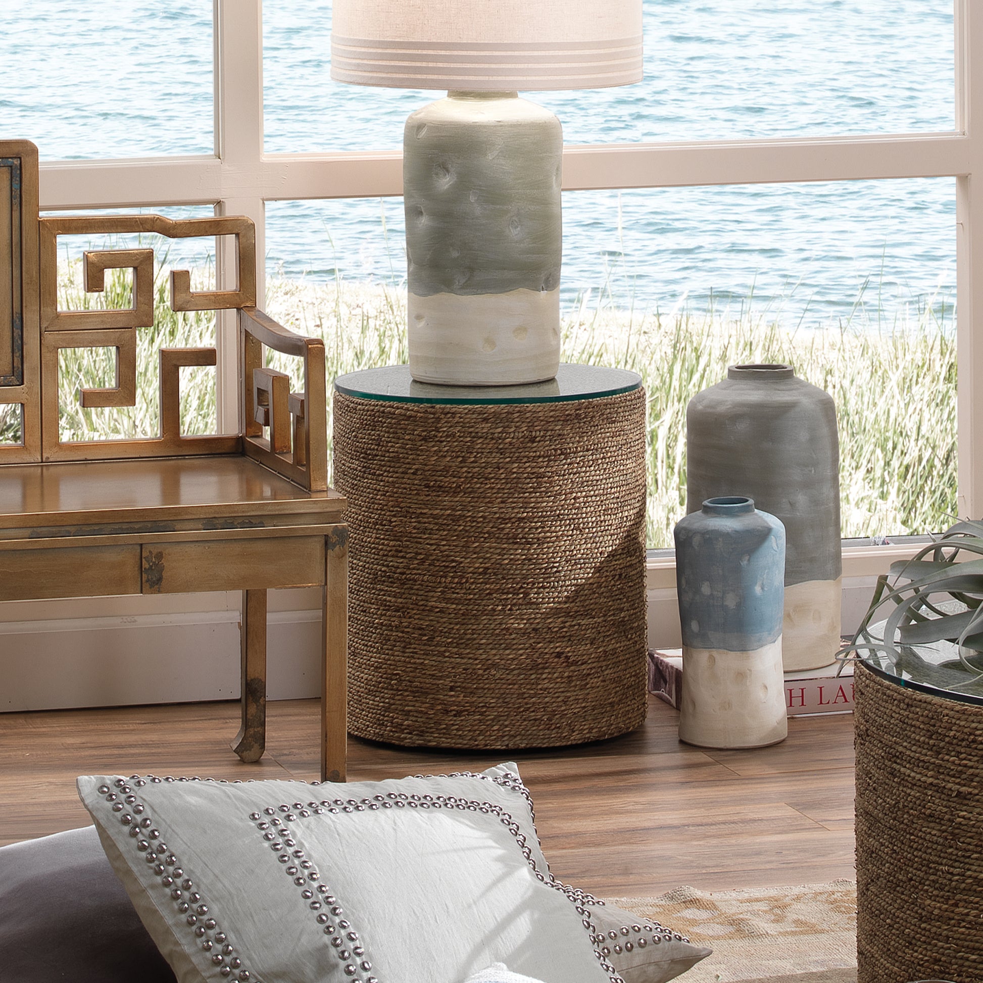 Harbor Seagrass Side Table by Jamie Young