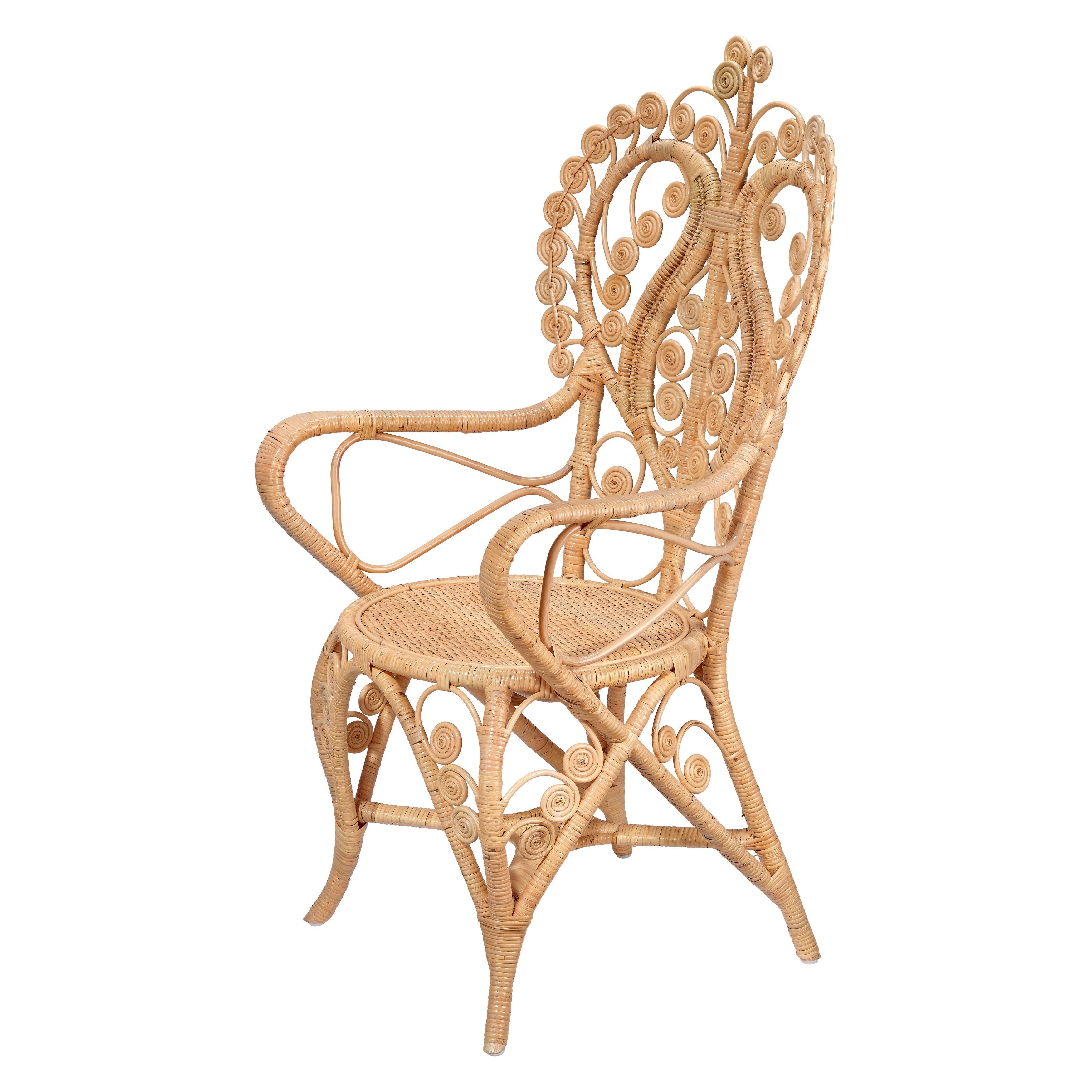 Hibiscus Rattan Arm Chair by Jamie Young
