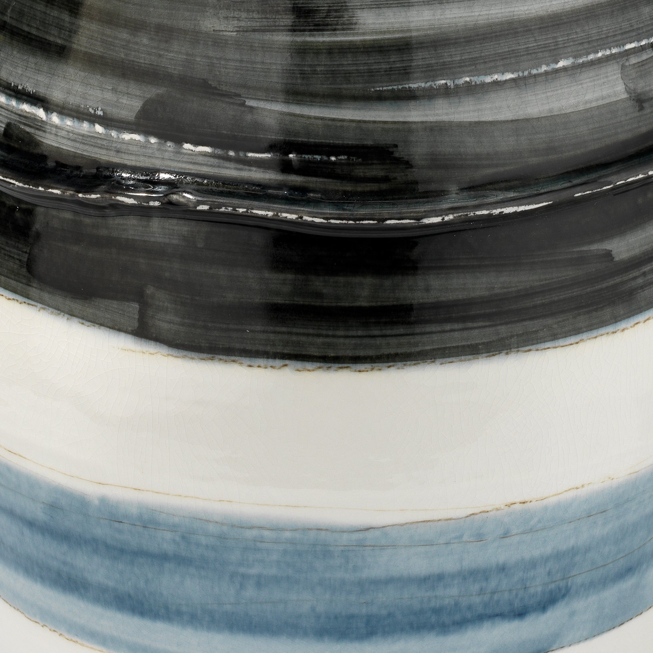 Horizon Striped Indoor/Outdoor Ceramic Side Table by Jamie Young