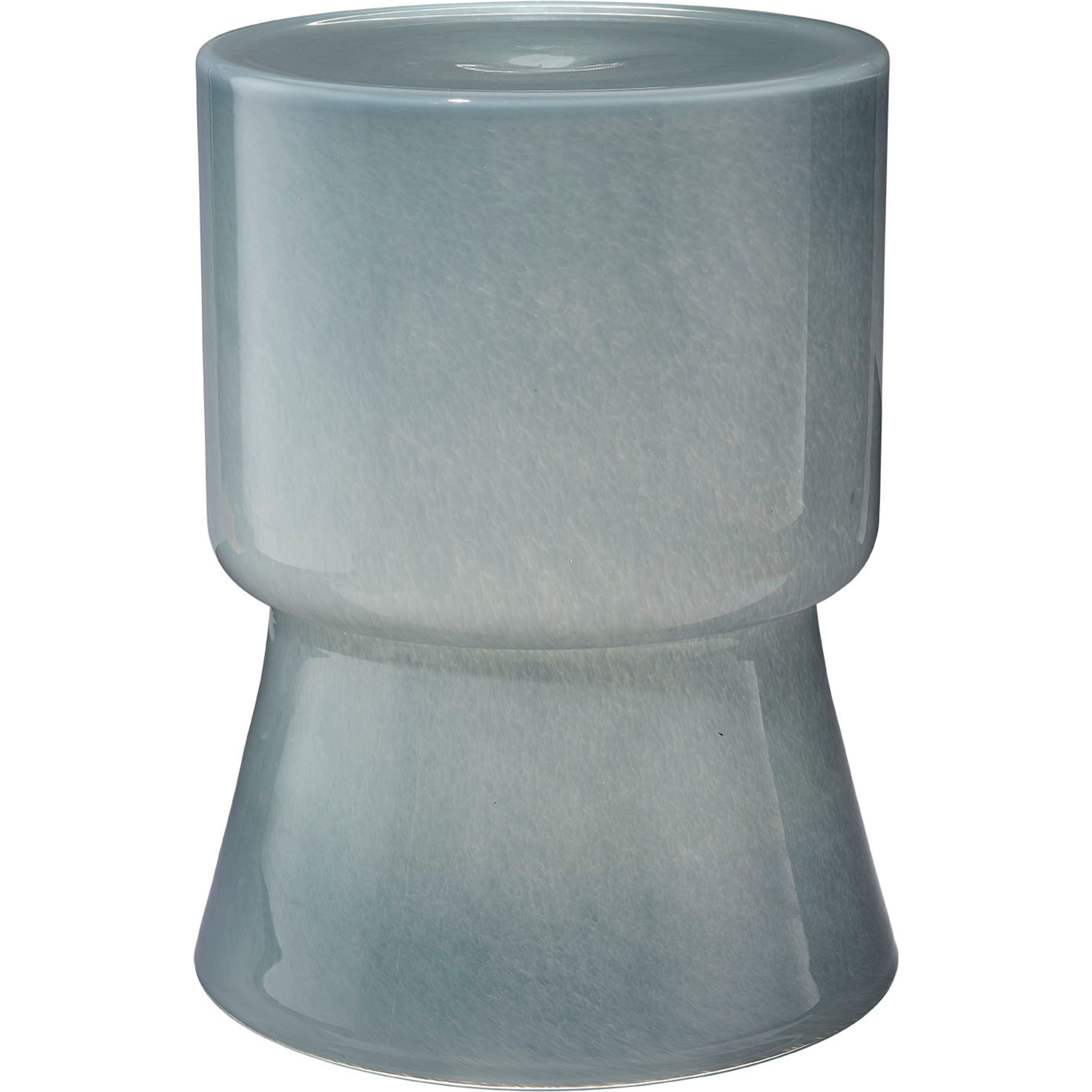Huntington Garden Glass Stool, Blue by Jamie Young