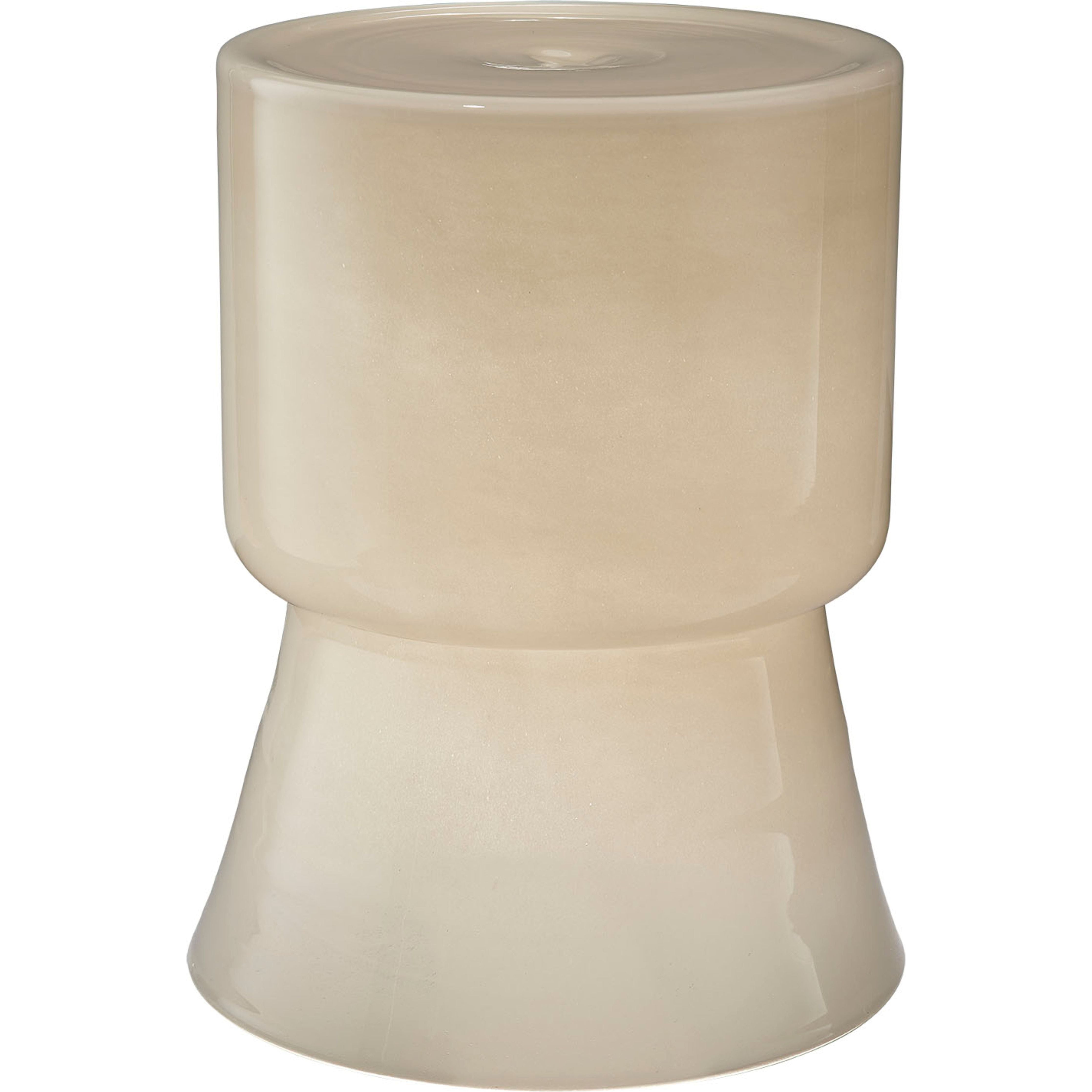 Huntington Garden Glass Stool, Cream by Jamie Young