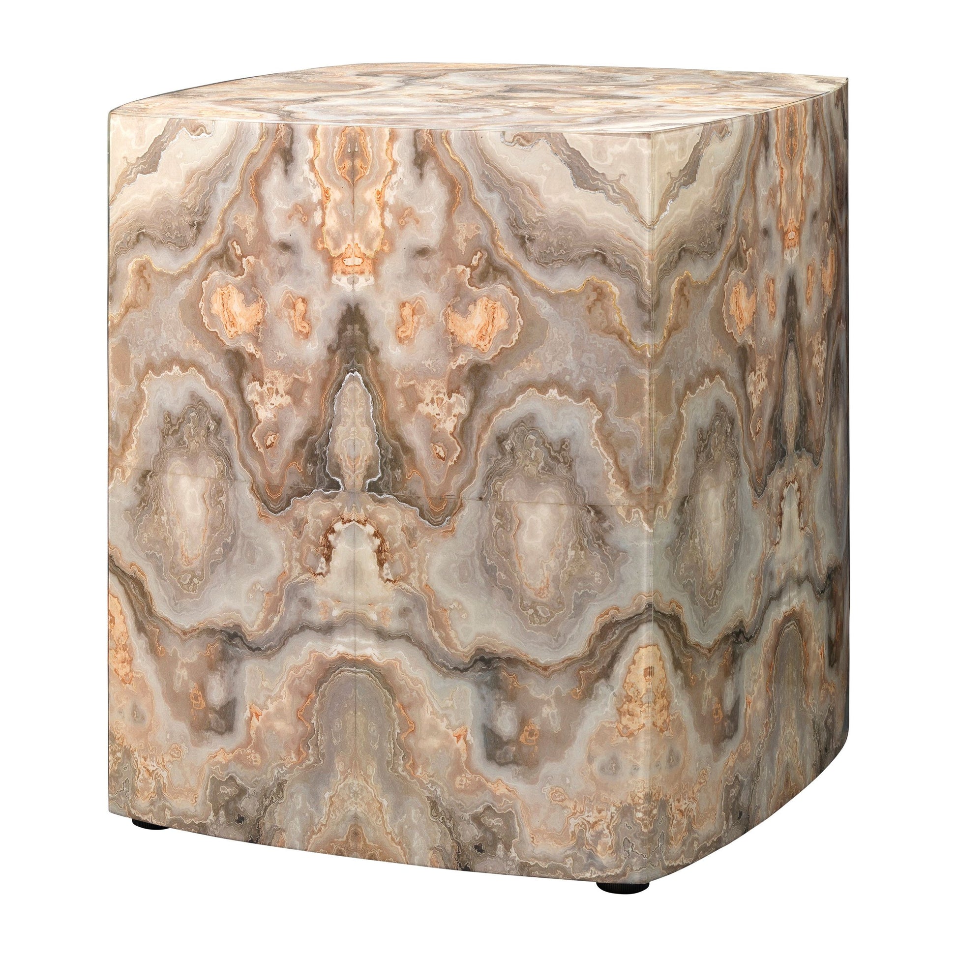 Ink Blot Faux Marble Side Table, Cream by Jamie Young