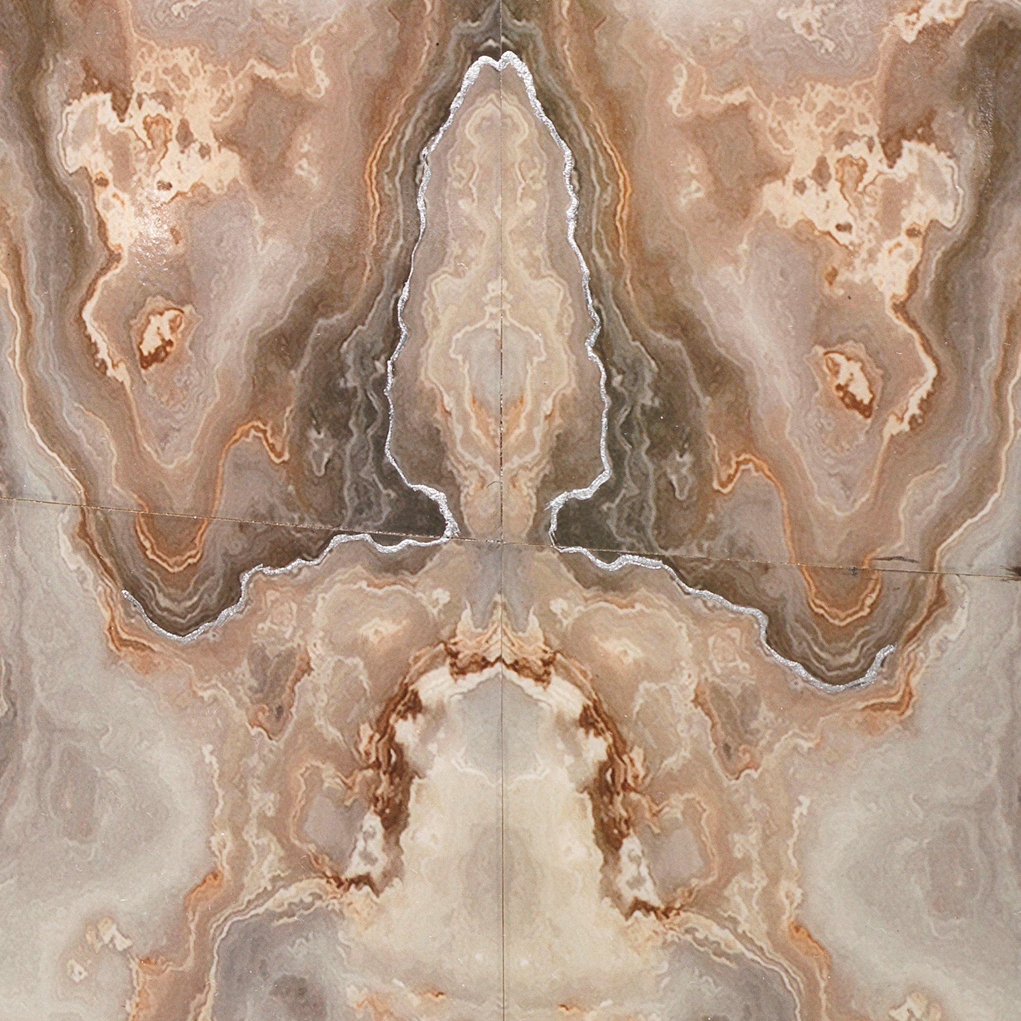 Ink Blot Faux Marble Side Table, Cream by Jamie Young