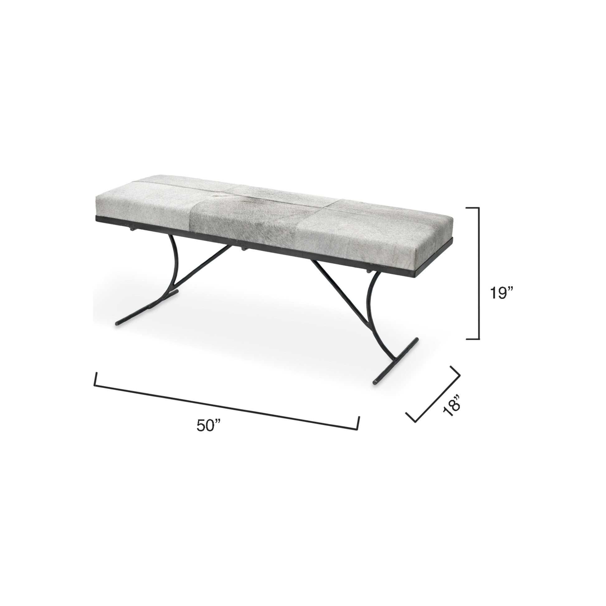 Kai Hide Bench by Jamie Young