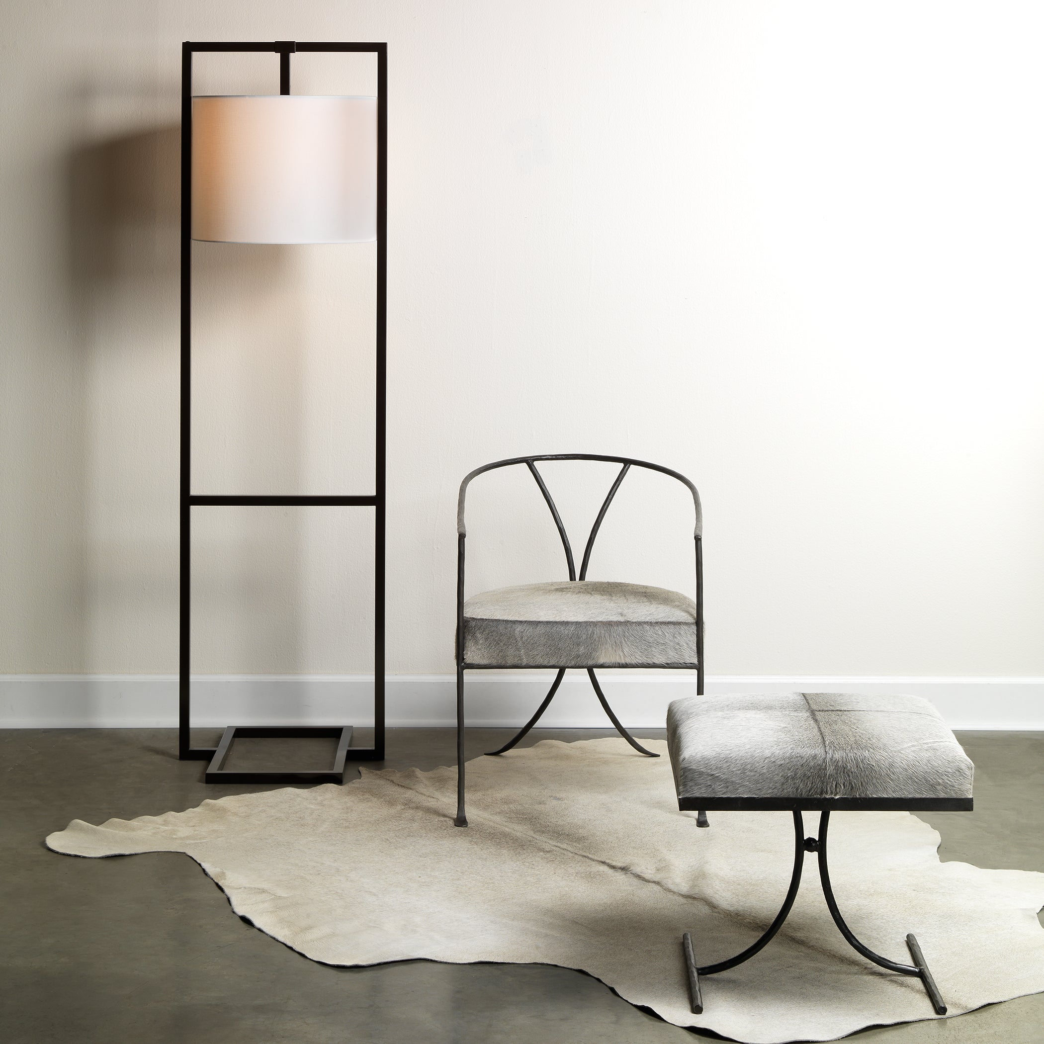 Kai Hide Stool by Jamie Young