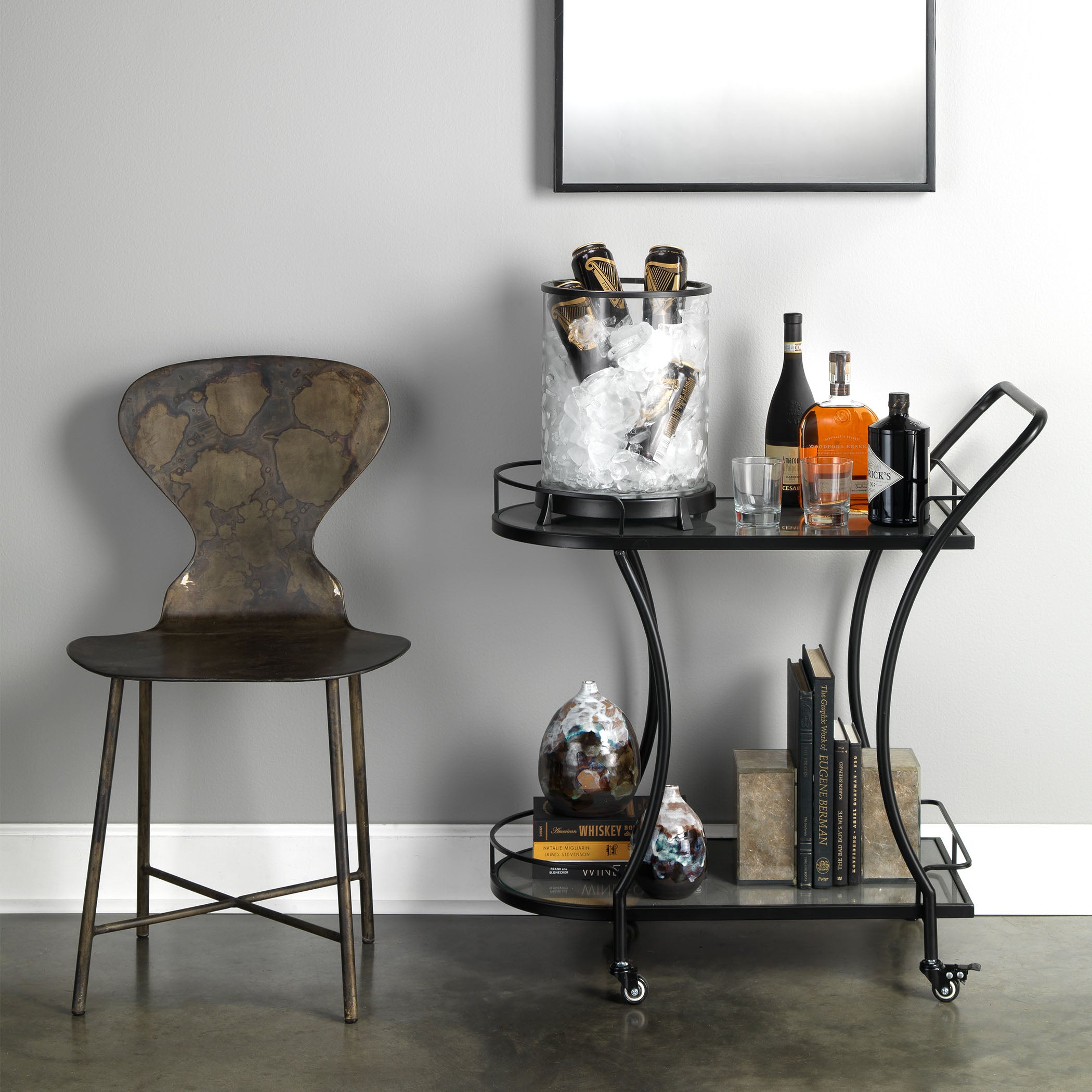 McCallan Metal Chair, Acid Wash Metal by Jamie Young