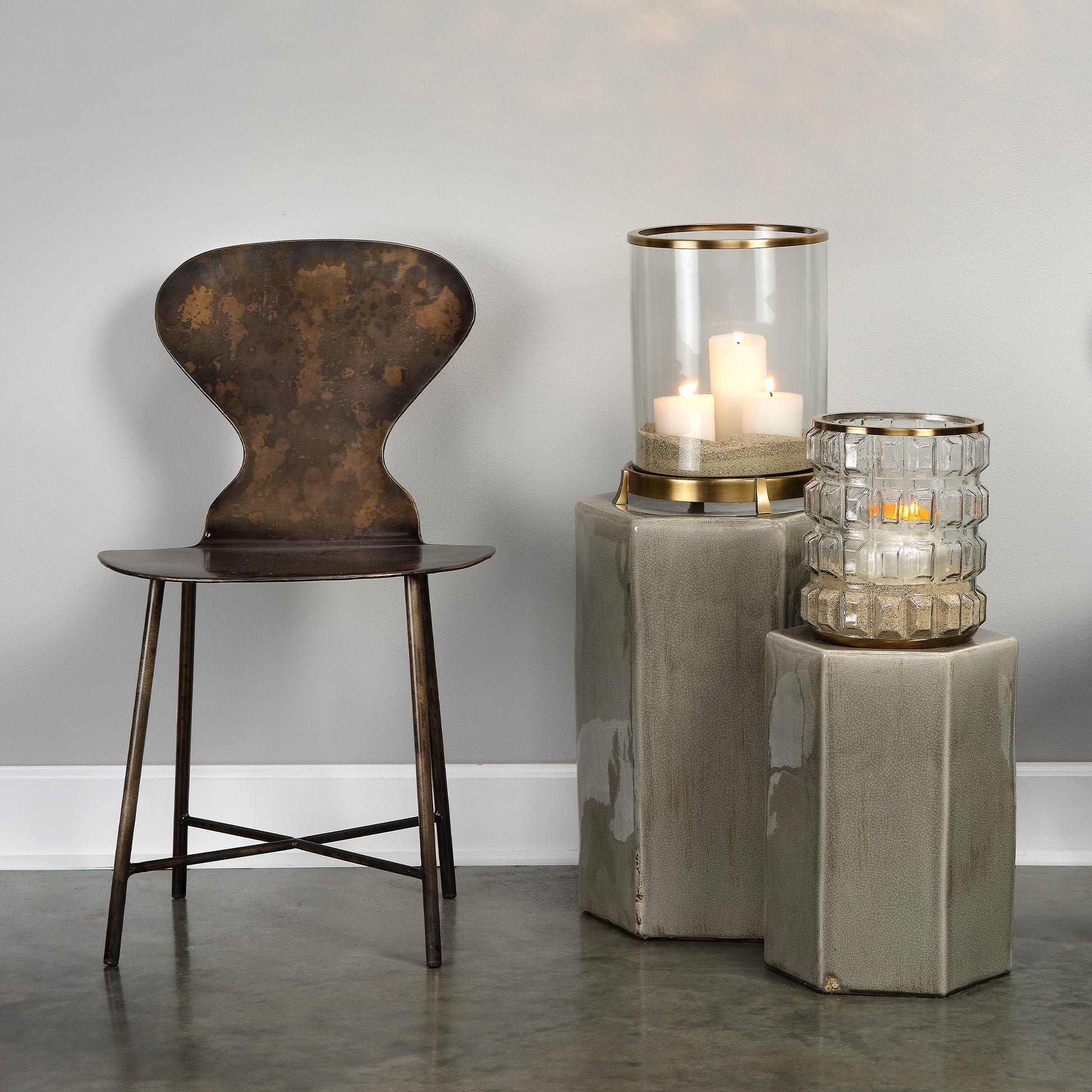 McCallan Metal Chair, Acid Wash Metal by Jamie Young