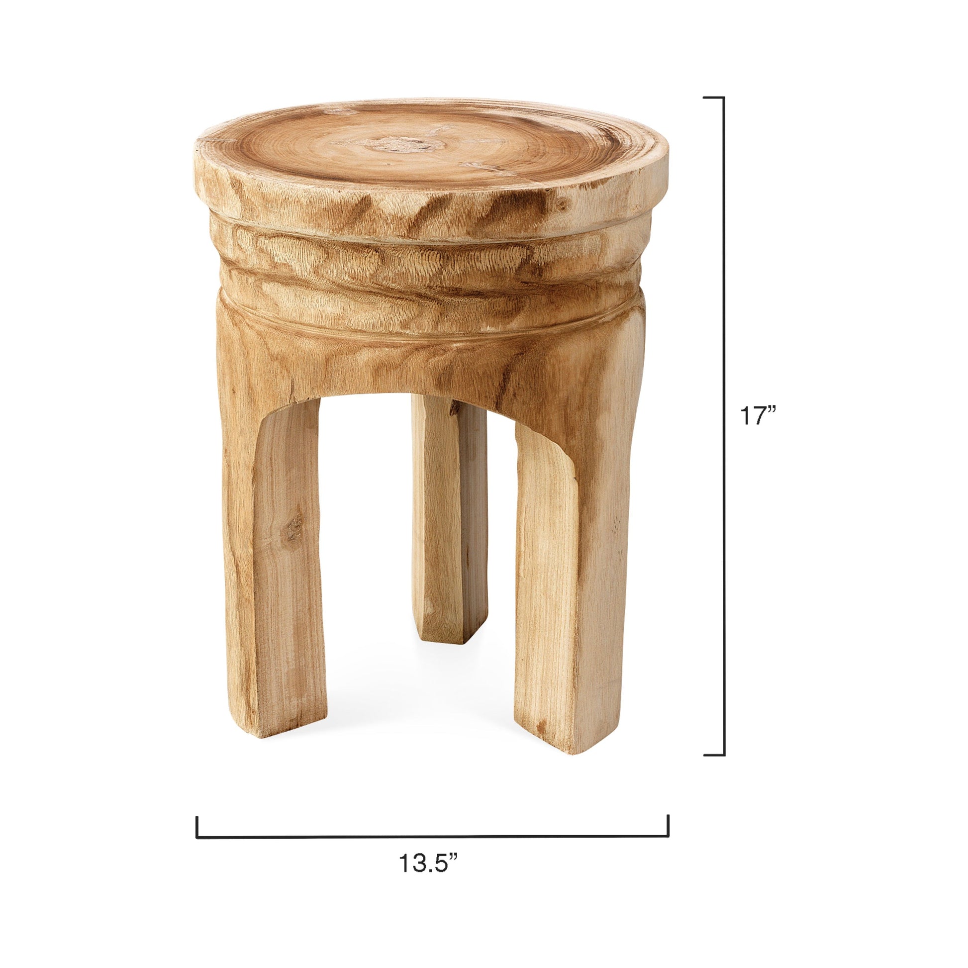 Mesa Natural Wood Side Table by Jamie Young