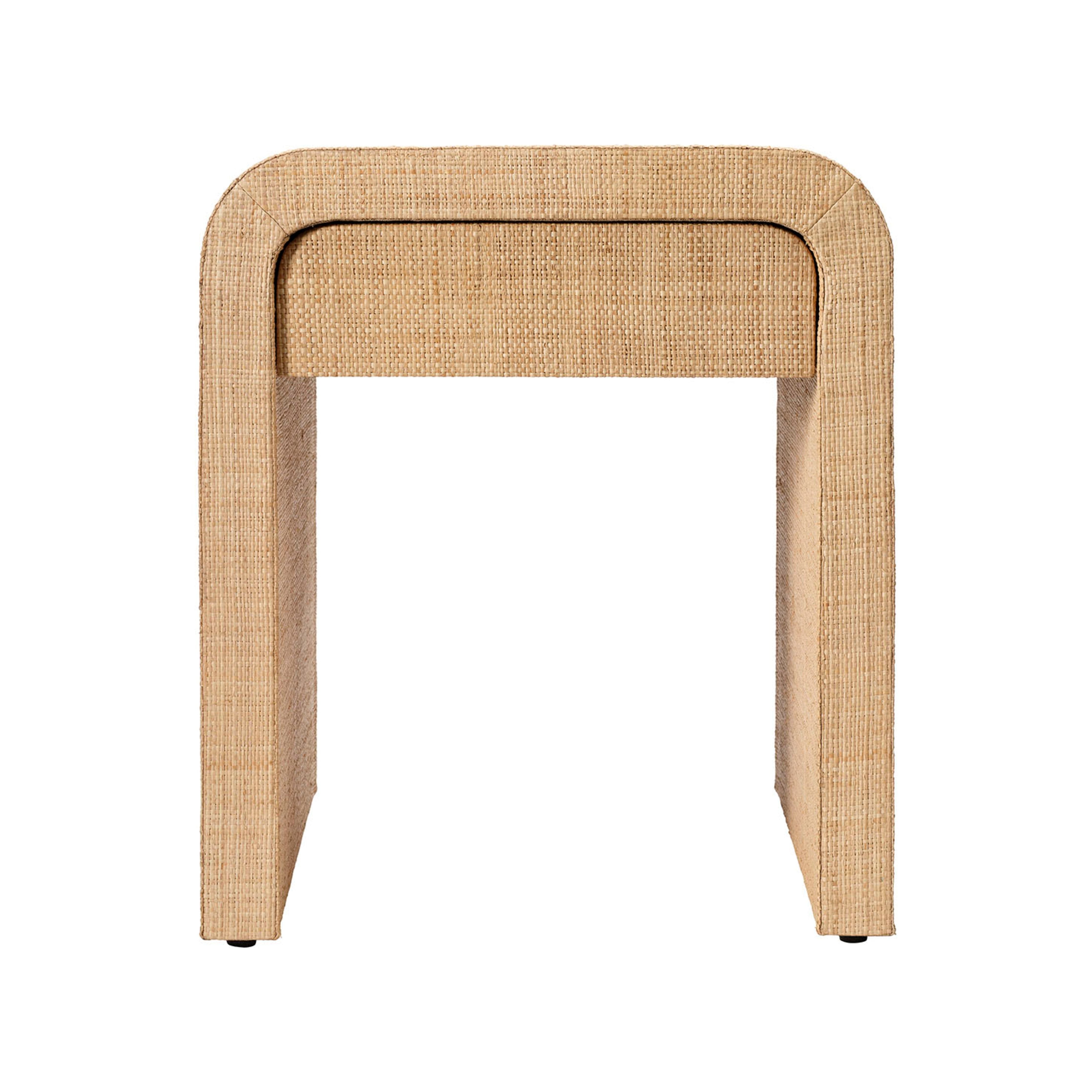 Montecito 1-Drawer Raffia Side Table by Jamie Young