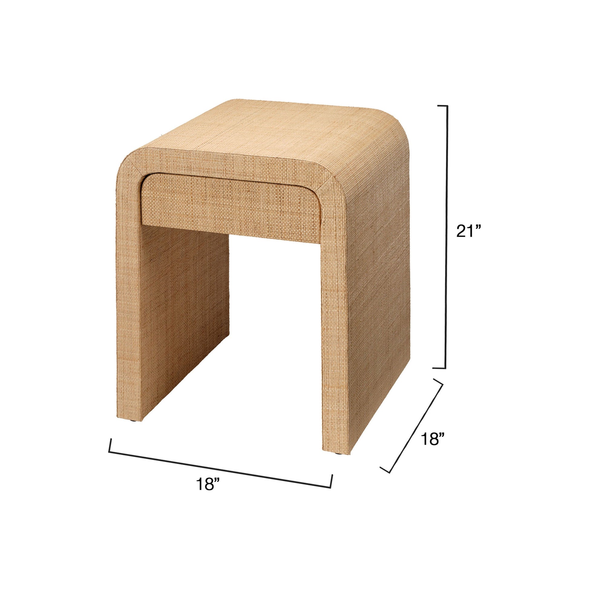 Montecito 1-Drawer Raffia Side Table by Jamie Young