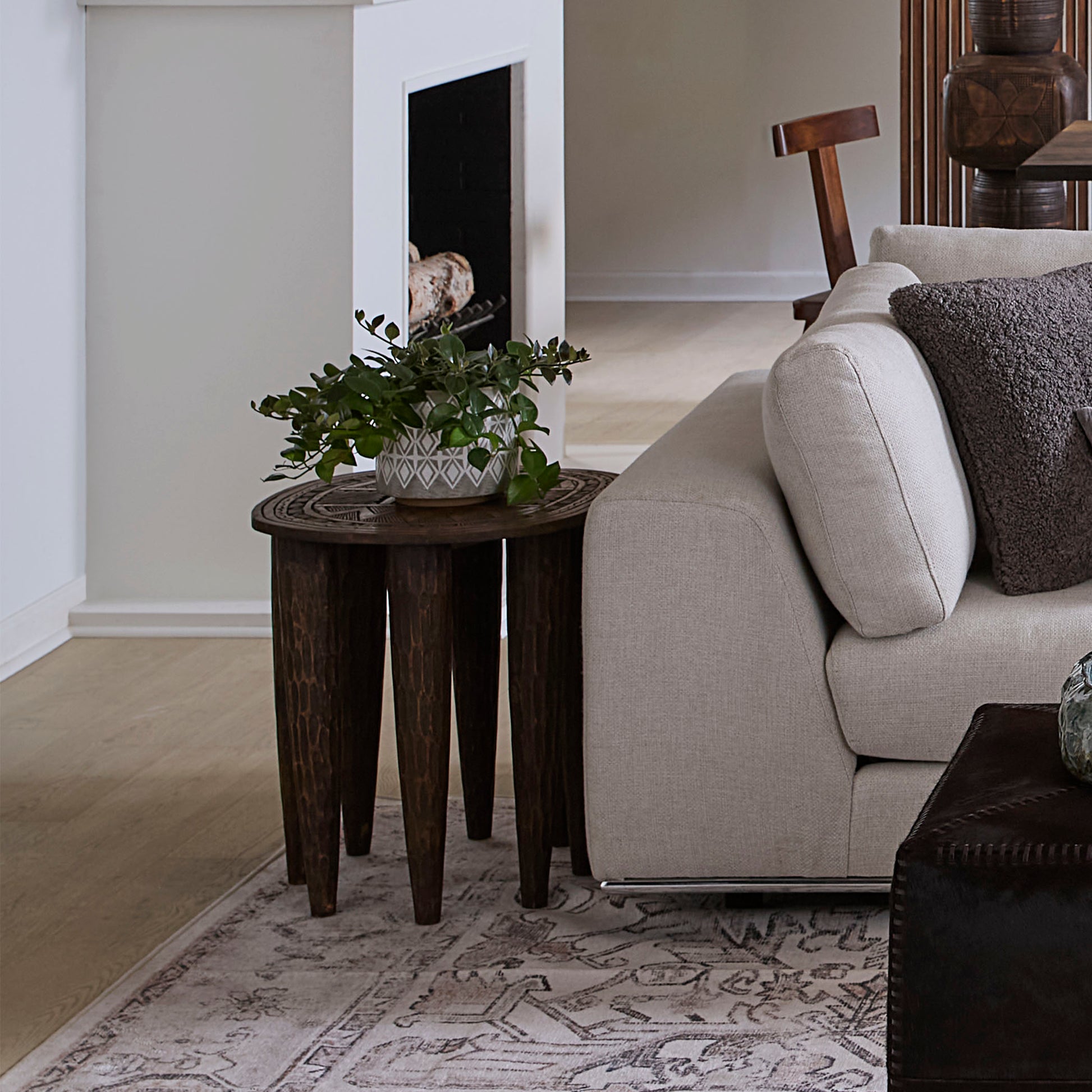 Naga Mango Wood Side Table by Jamie Young