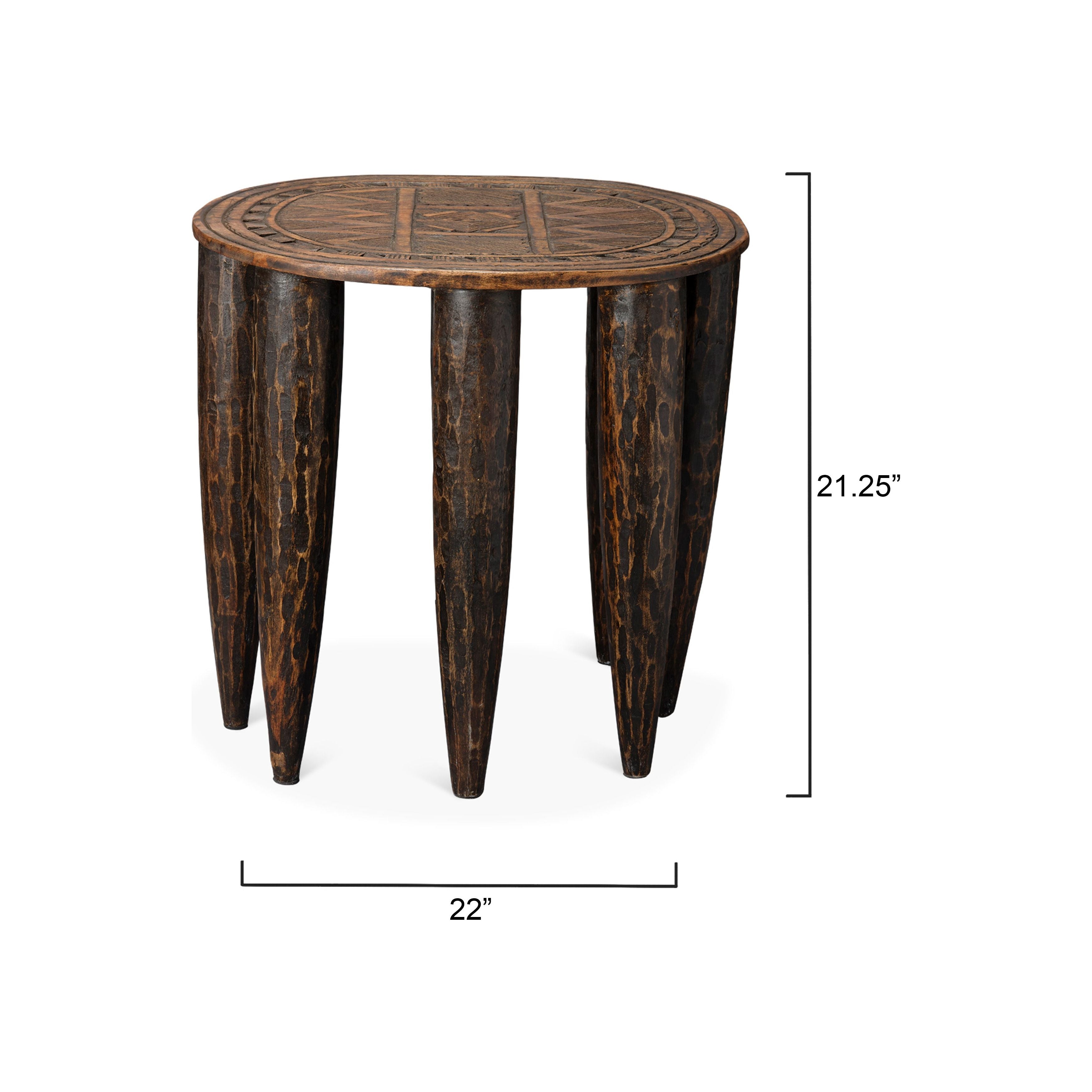 Naga Mango Wood Side Table by Jamie Young