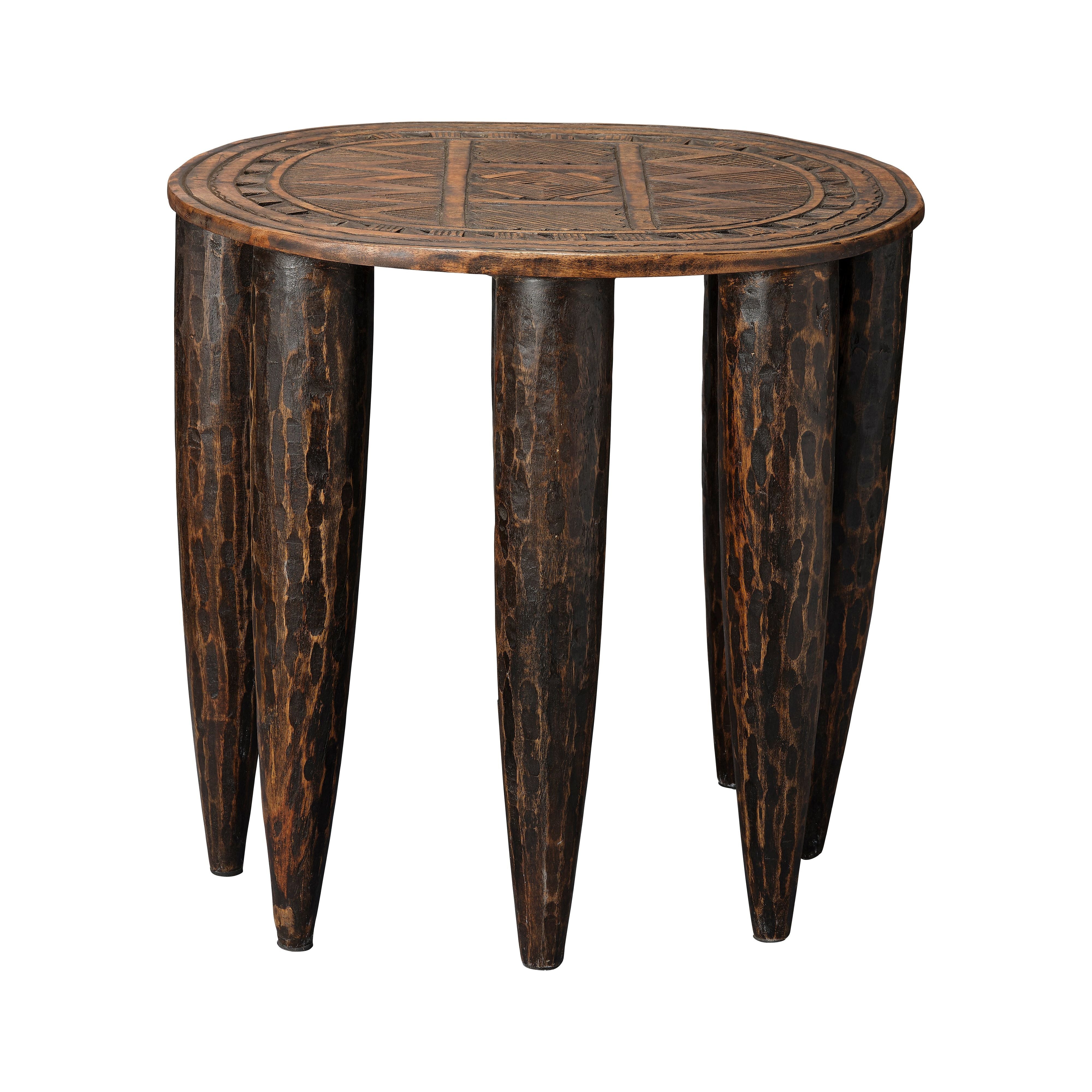 Naga Mango Wood Side Table Dark Antique by Jamie Young