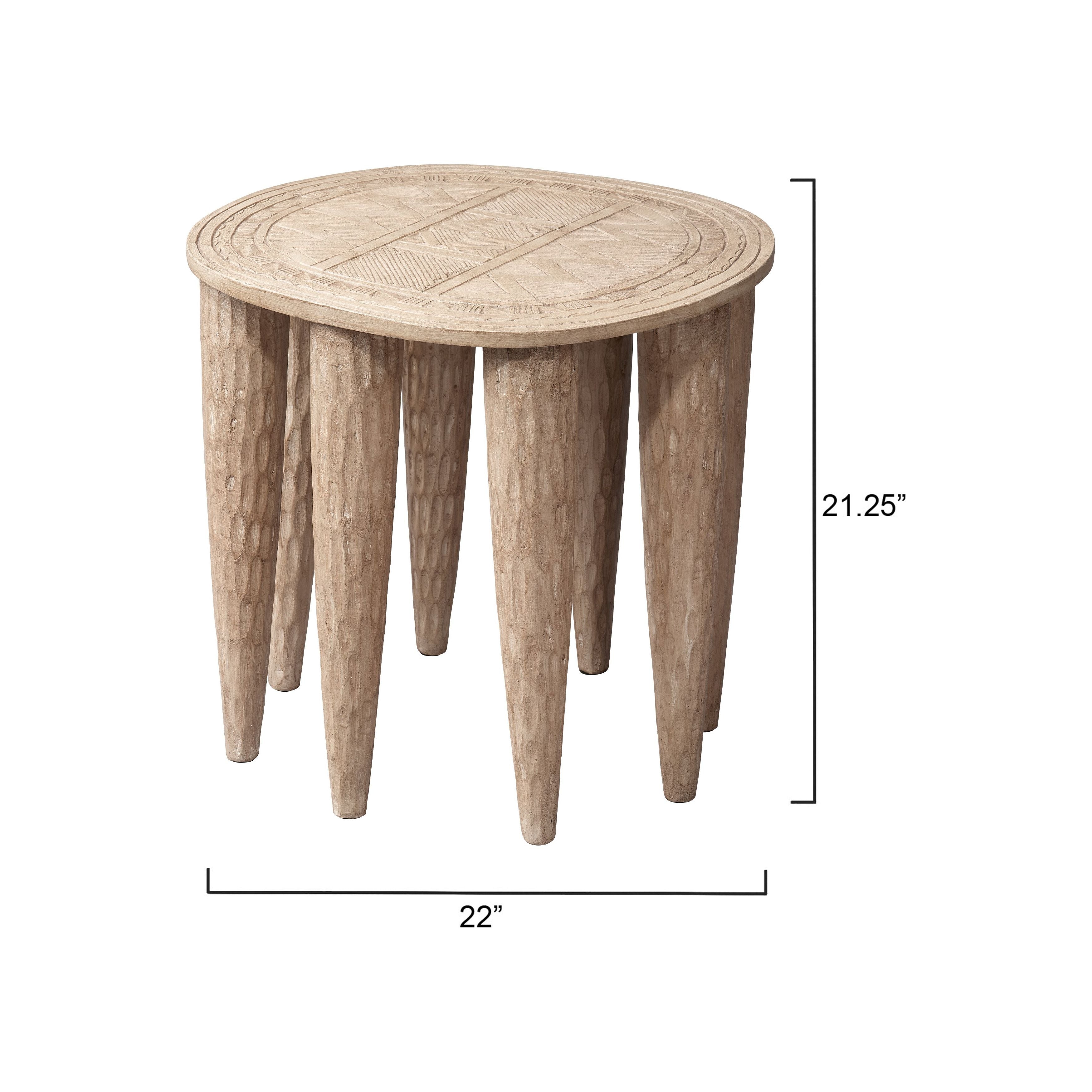 Naga Mango Wood Side Table by Jamie Young