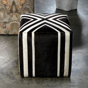 Nantucket Criss Cross Hide Ottoman by Jamie Young