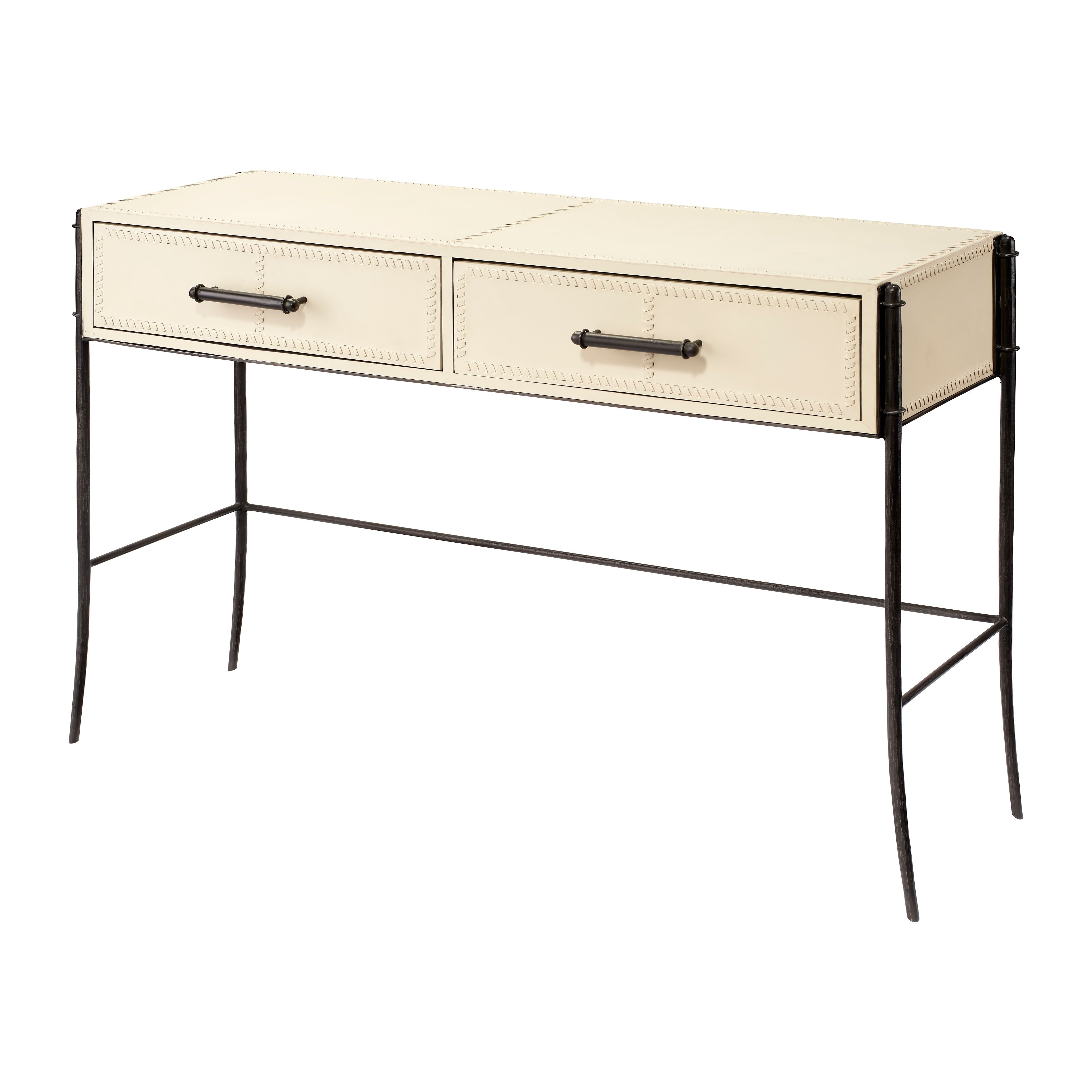 Nevado Leather Console Table by Jamie Young – Ivory & Olive