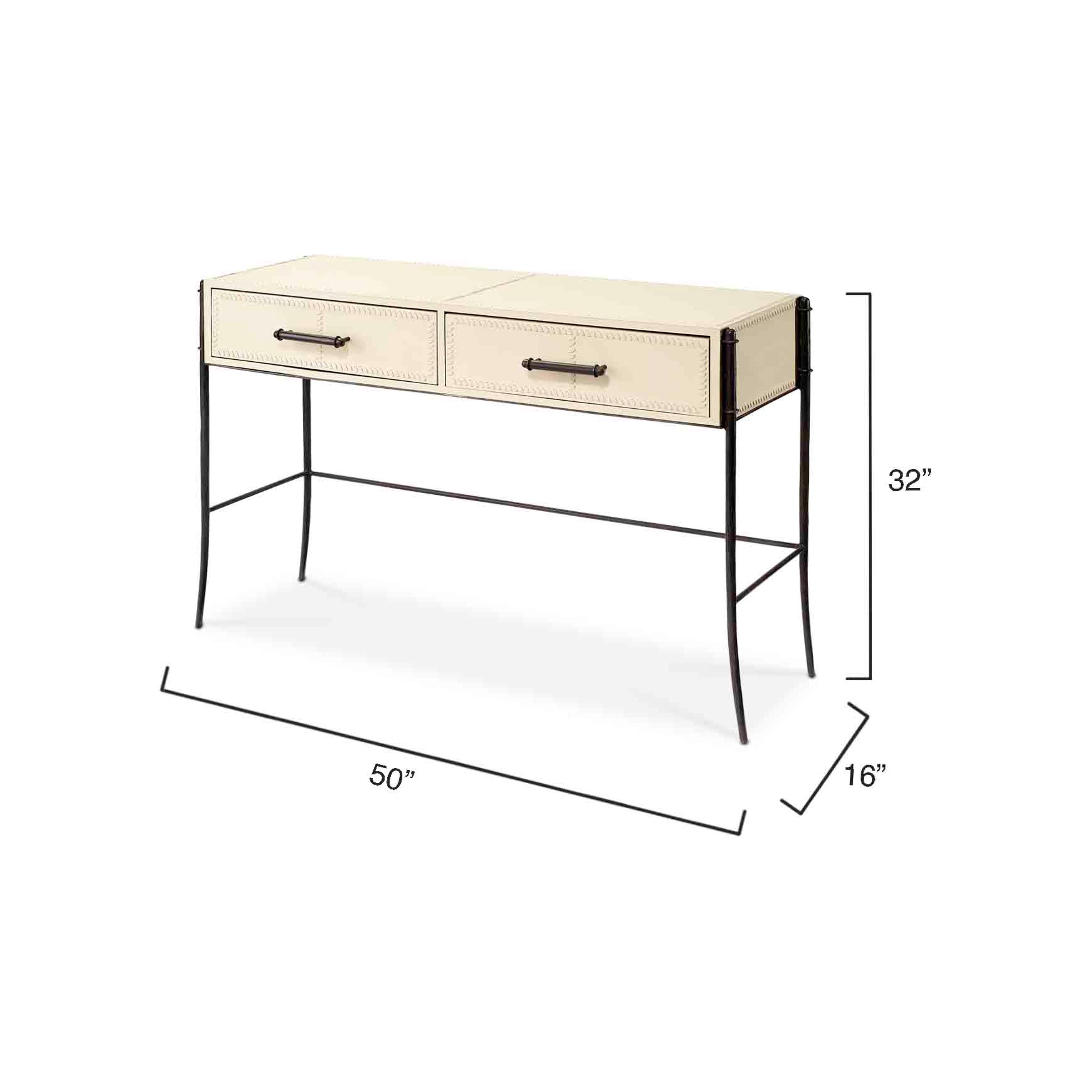 Nevado Leather Console Table by Jamie Young