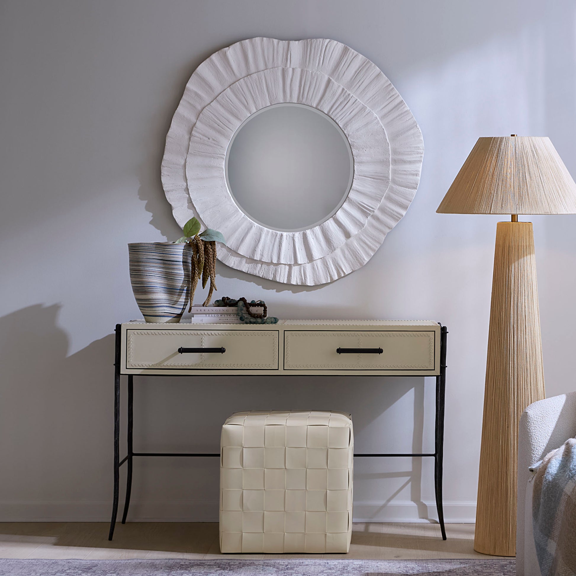 Nevado Leather Console Table by Jamie Young